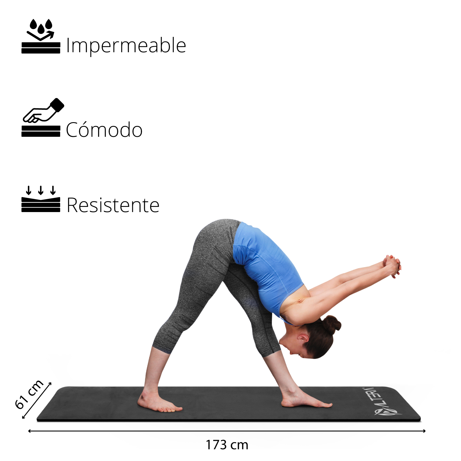 Altera Tapete de Yoga Grueso para Ejercicio Fitness Gym 1.4 cm de Grosor.