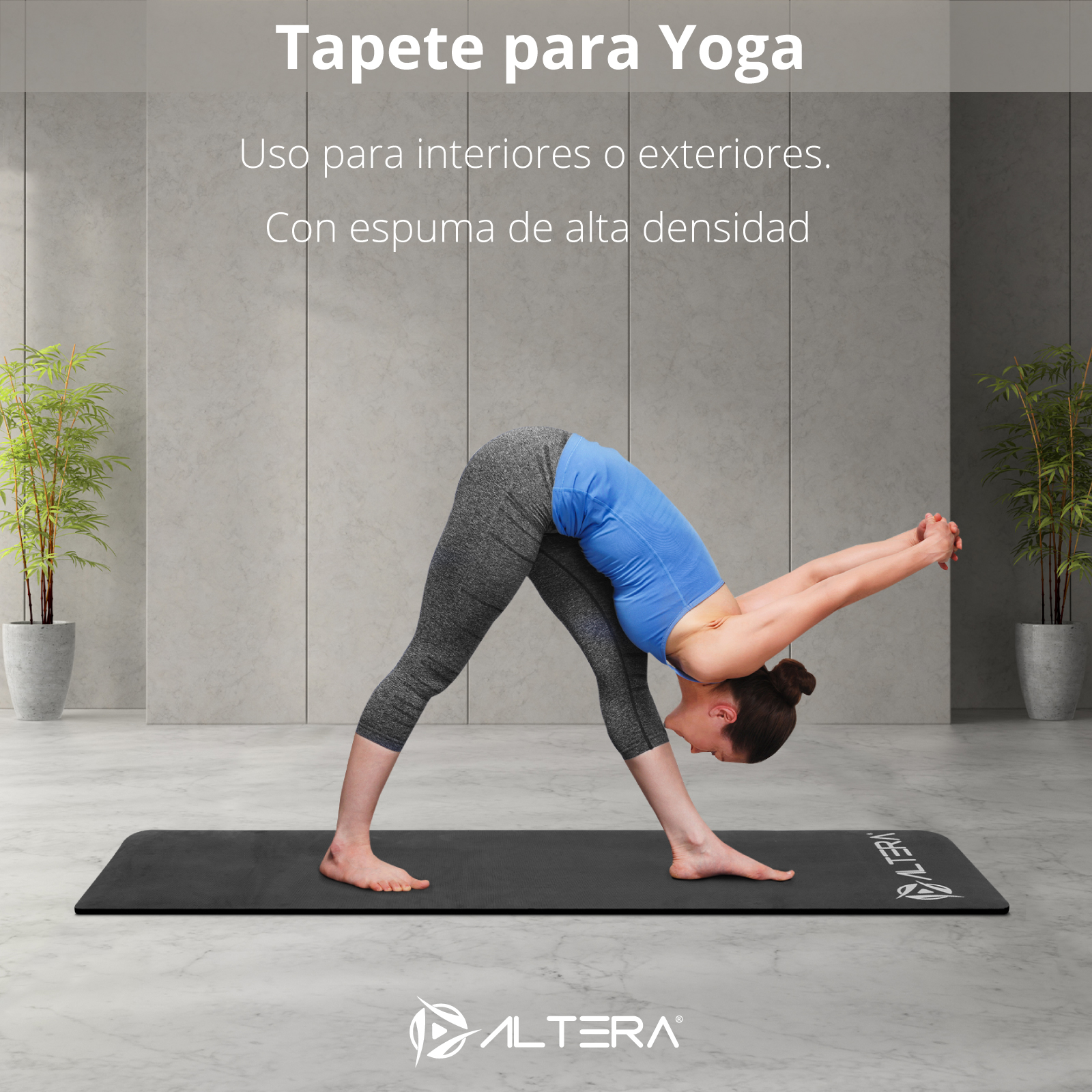 Altera Tapete de Yoga Grueso para Ejercicio Fitness Gym 1.4 cm de Grosor.