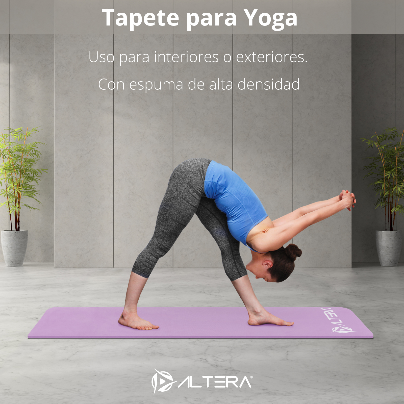 Altera Tapete de Yoga Grueso para Ejercicio Fitness Gym 1.4 cm de Grosor.