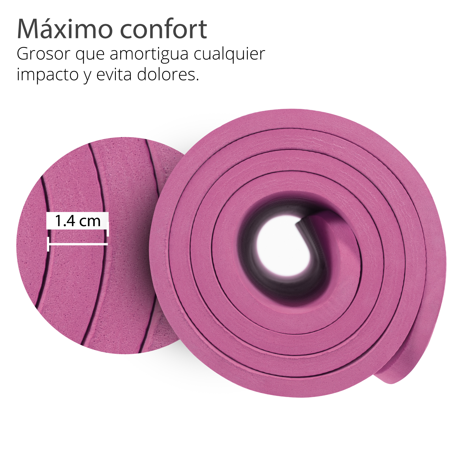 Altera Tapete de Yoga Grueso para Ejercicio Fitness Gym 1.4 cm de Grosor.