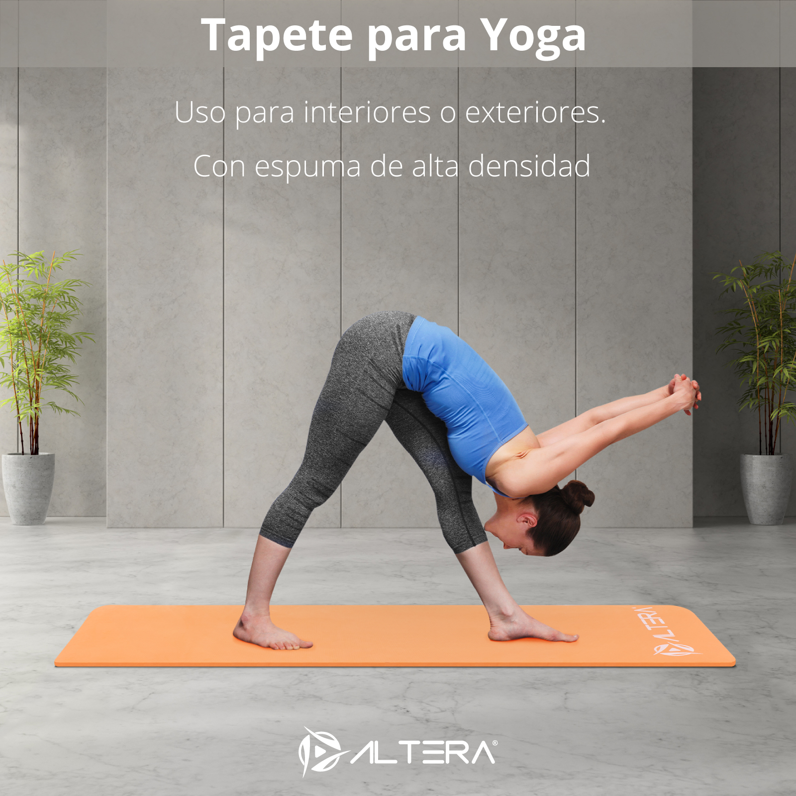 Altera Tapete de Yoga Grueso para Ejercicio Fitness Gym 1.4 cm de Grosor.