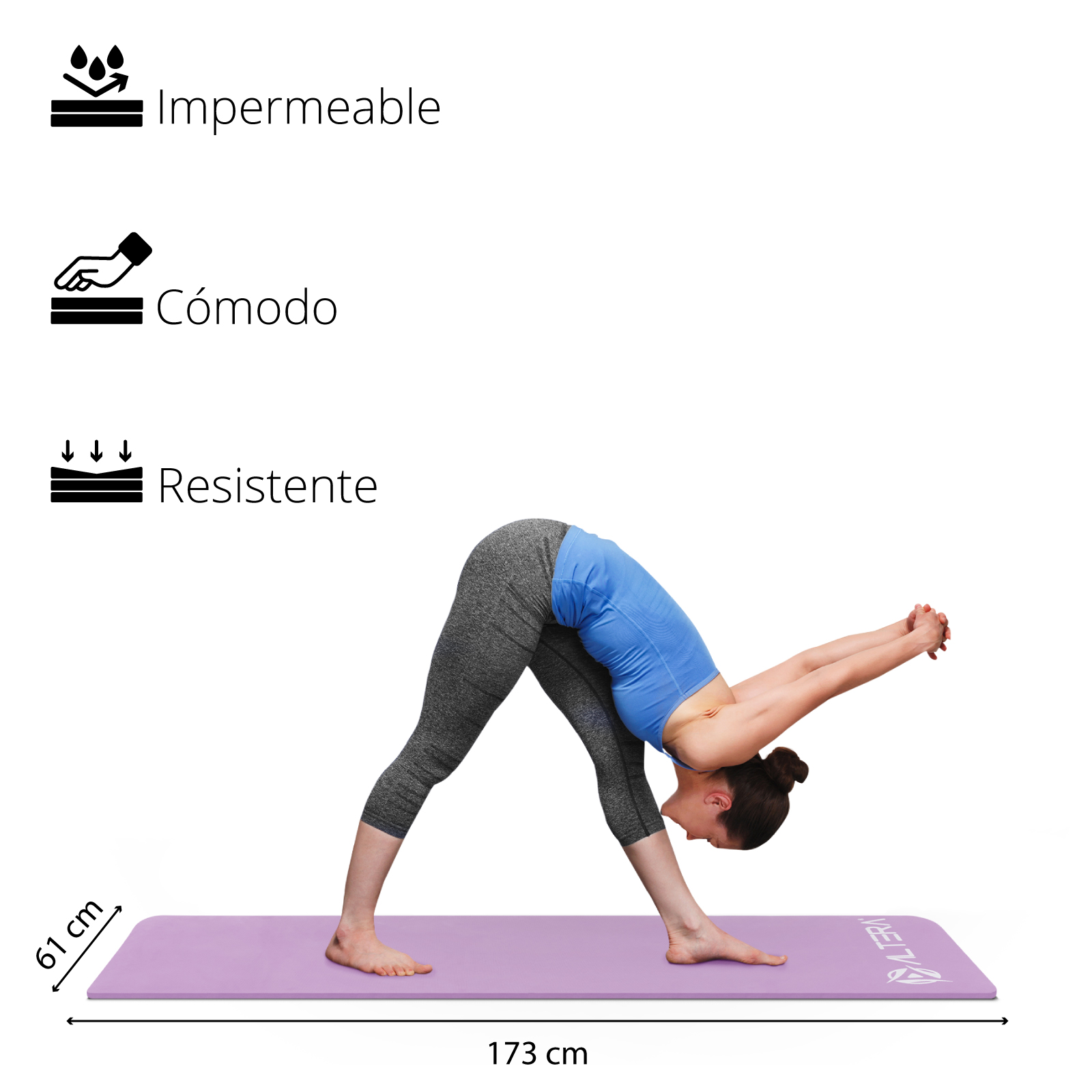 Altera Tapete de Yoga Grueso para Ejercicio Fitness Gym 1.4 cm de Grosor.