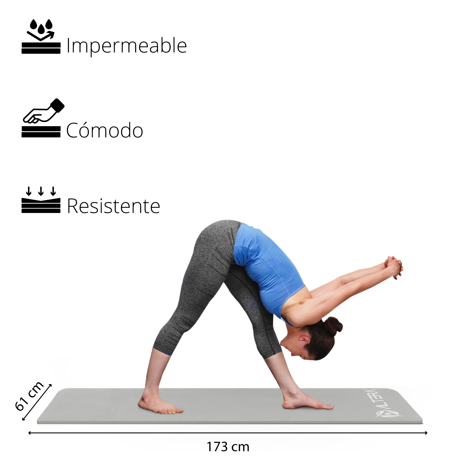 Altera Tapete de Yoga Grueso para Ejercicio Fitness Gym 1.4 cm de Grosor.