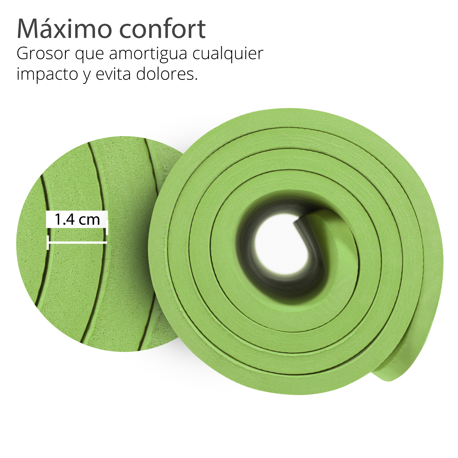 Altera Tapete de Yoga Grueso para Ejercicio Fitness Gym 1.4 cm de Grosor.