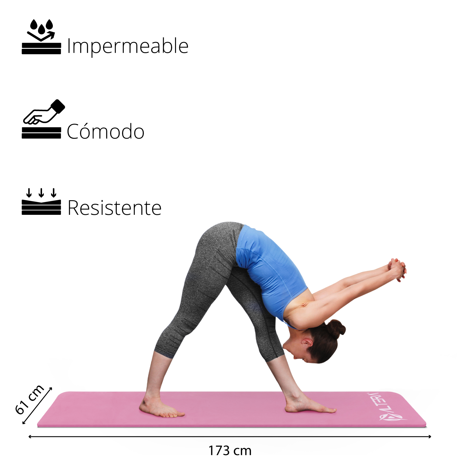 Altera Tapete de Yoga Grueso para Ejercicio Fitness Gym 1.4 cm de Grosor.