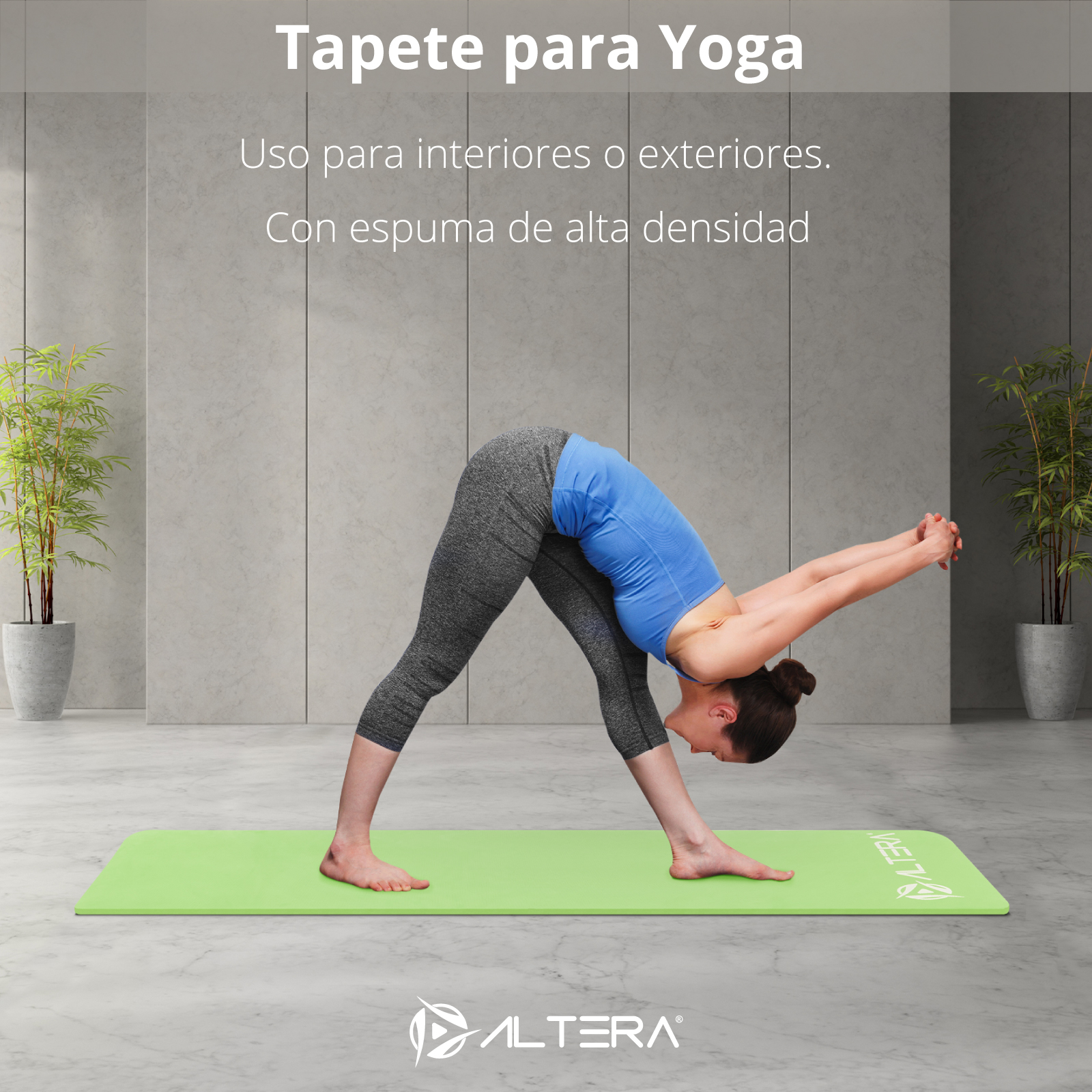 Altera Tapete de Yoga Grueso para Ejercicio Fitness Gym 1.4 cm de Grosor.