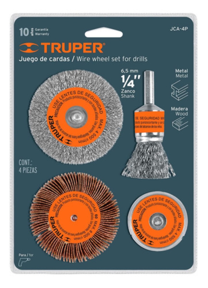 Juego De 4 Cardas Para Taladro Truper 11577