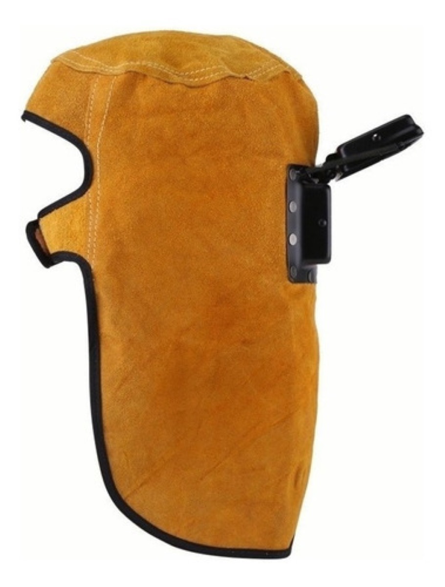 Careta Electrónica Soldadura Auto Oscurece Máscara De Cuero Color Amarillo