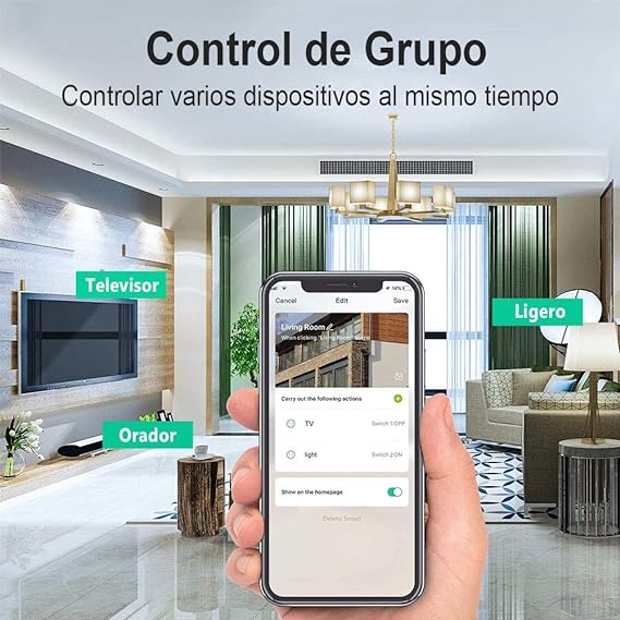 Wifi Smart Plug Paquete de 2, Enchufe Inteligente Mini Outlets, Toma de Corriente Inalámbrica Compatible con Amazon Alexa, Google Home y IFTTT,Control Remoto via APP los Dispositivos Eléctricos.