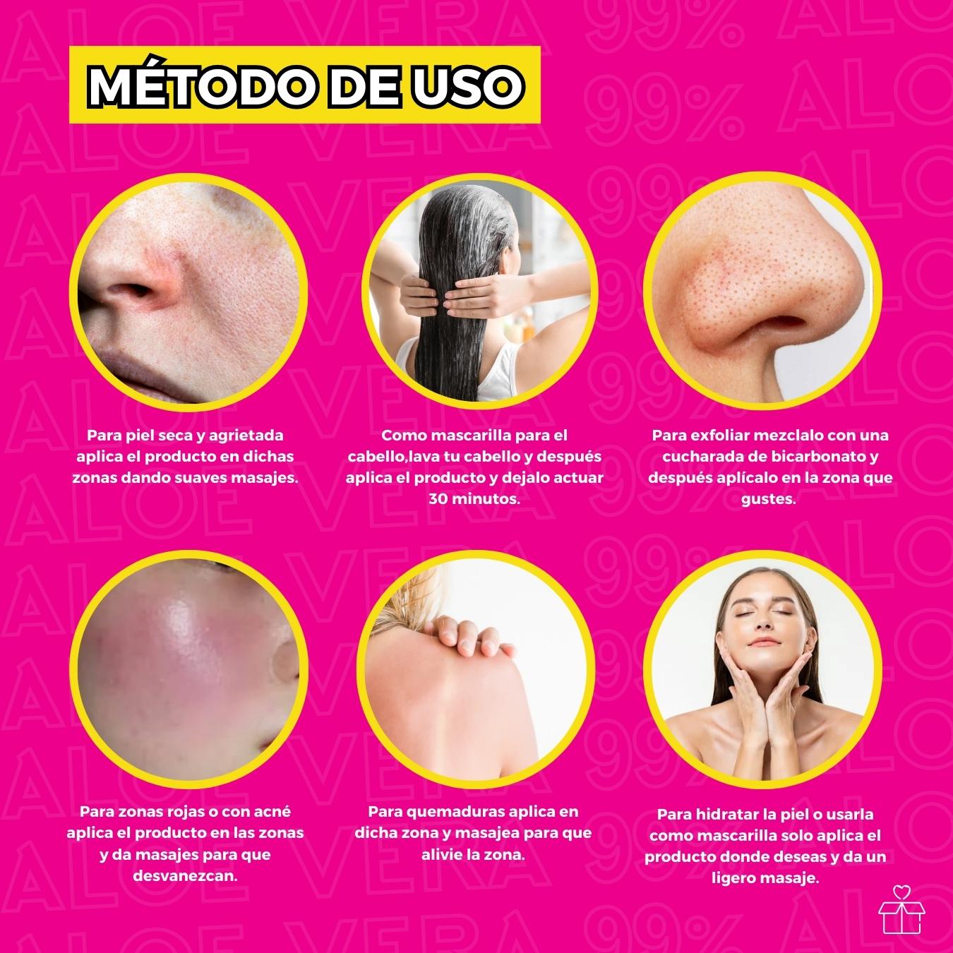Gel Aloe Vera Sábila Facial 3 Unidades
