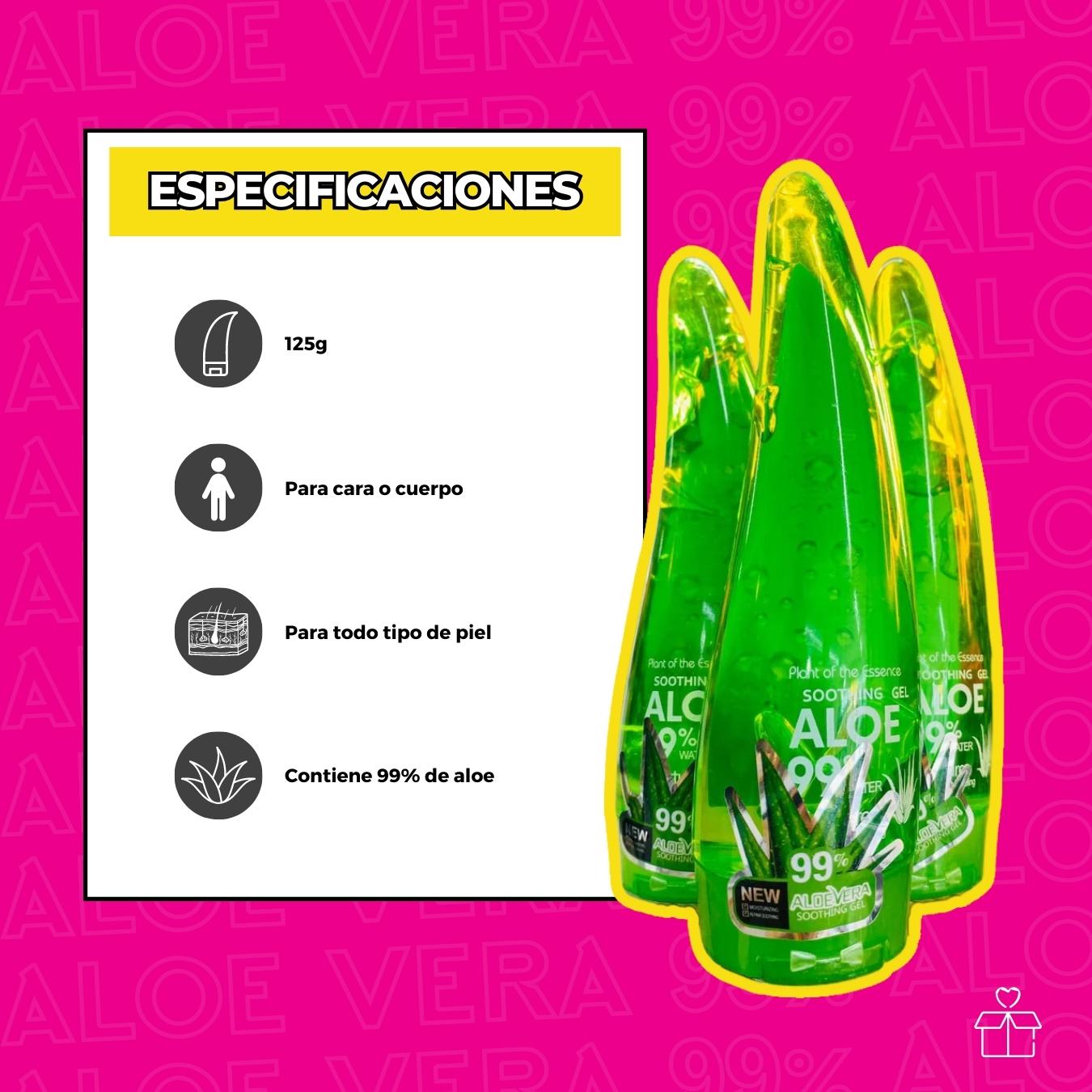 Gel Aloe Vera Sábila Facial 3 Unidades