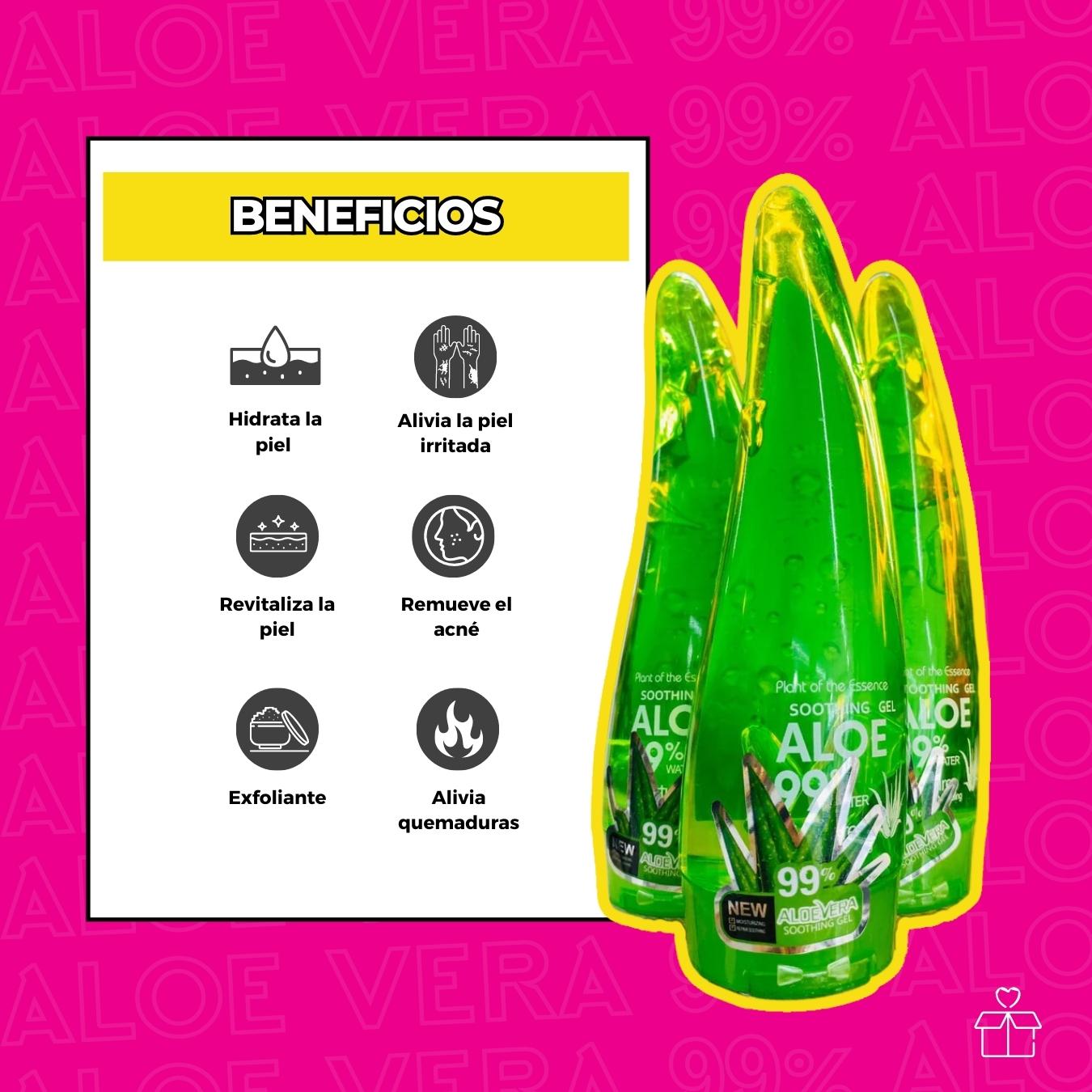 Gel Aloe Vera Sábila Facial 3 Unidades