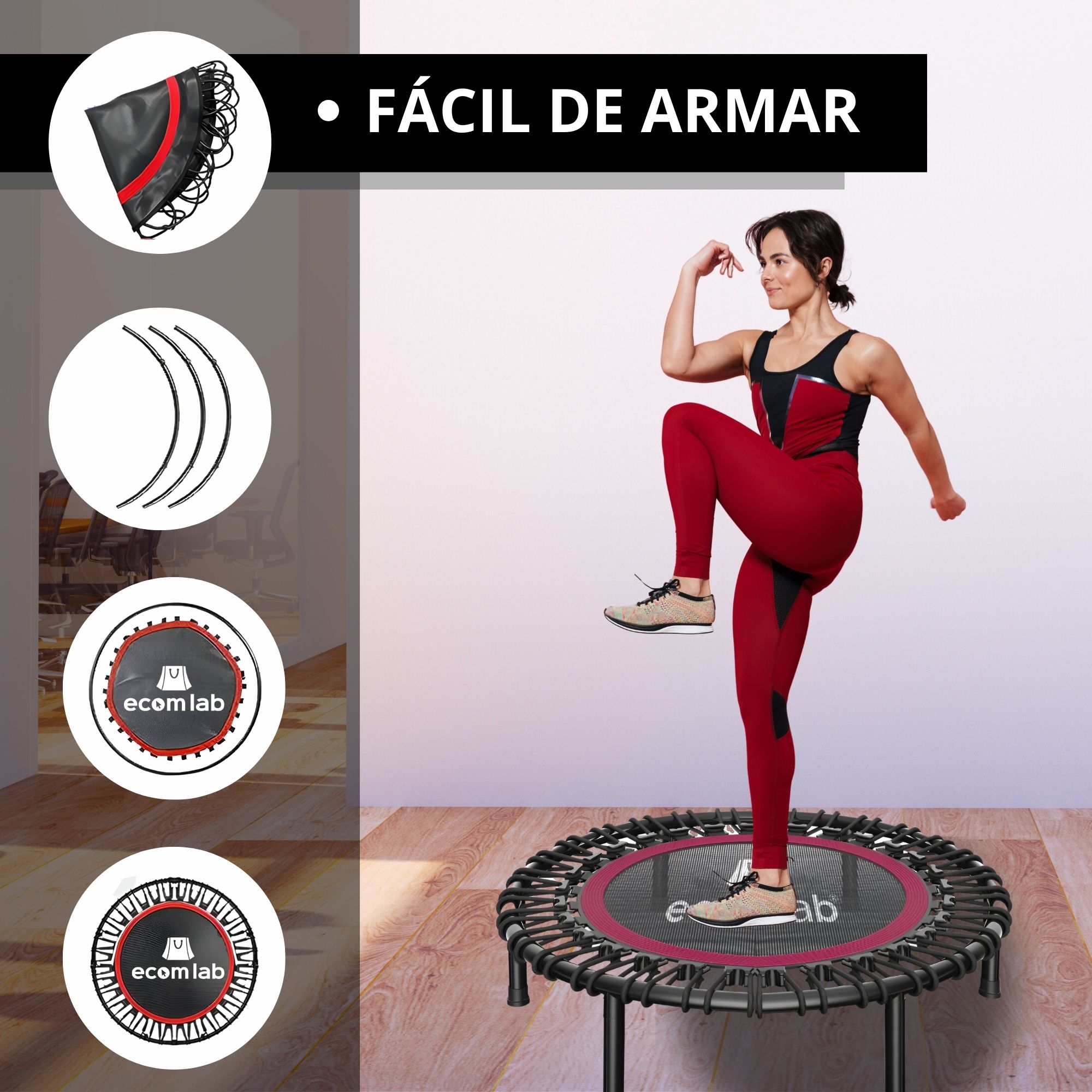 Trampolín Para Ejercicio Fitness Ecomlab Jumping Brincolín.