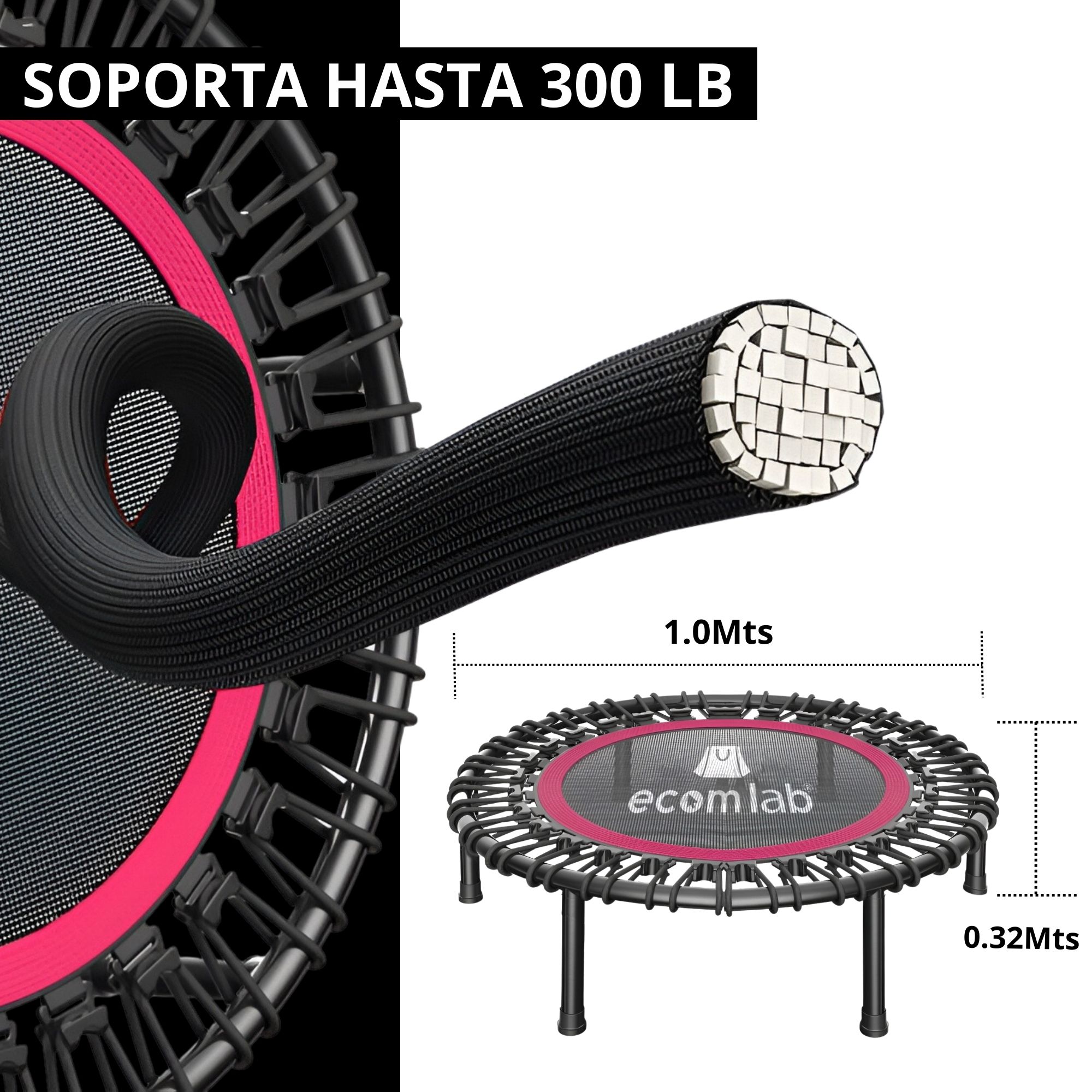 Trampolín Para Ejercicio Fitness Ecomlab Jumping Brincolín.
