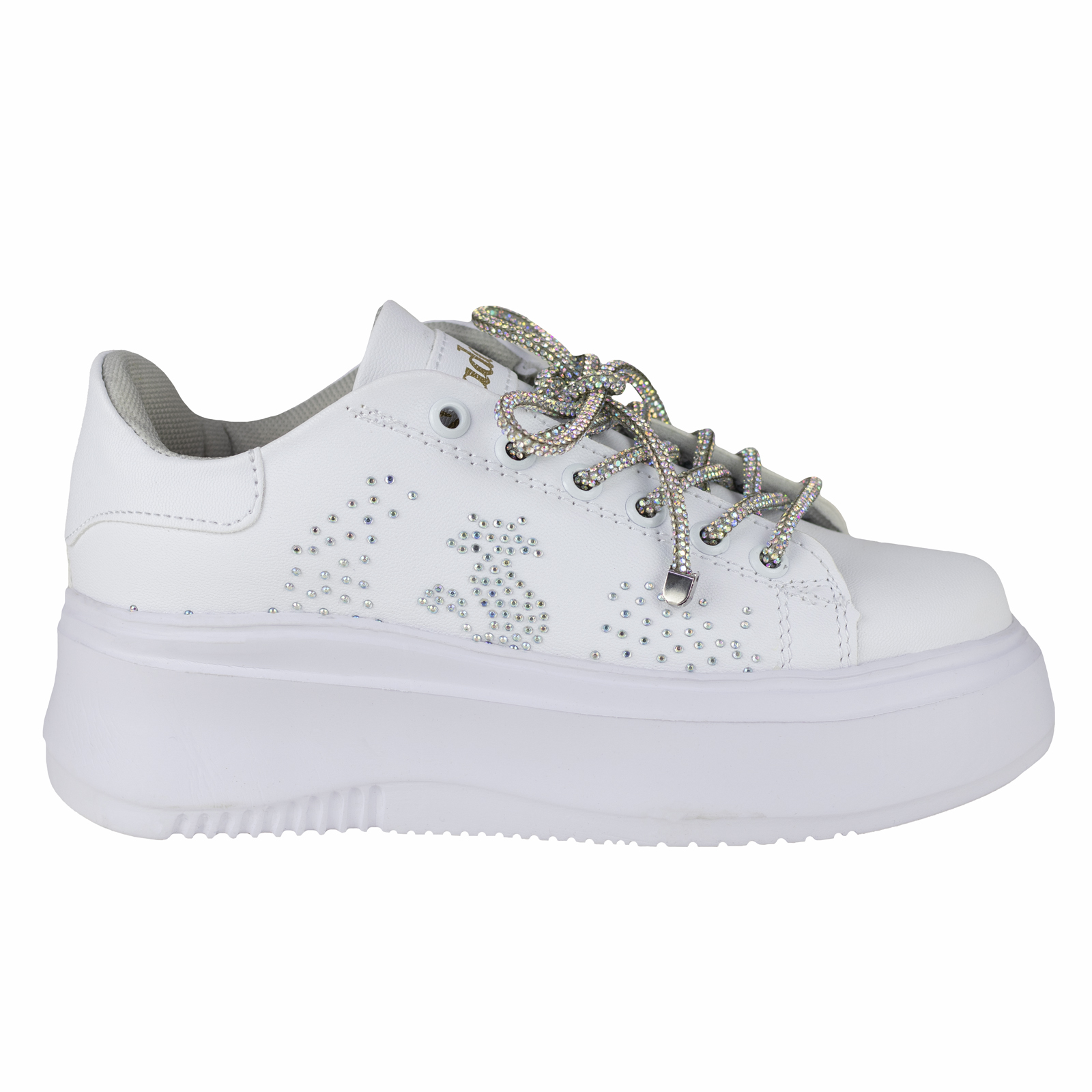 Tenis Urbano Plataforma Mujer Shadow 3014 Blanco Tornasol Sintético.