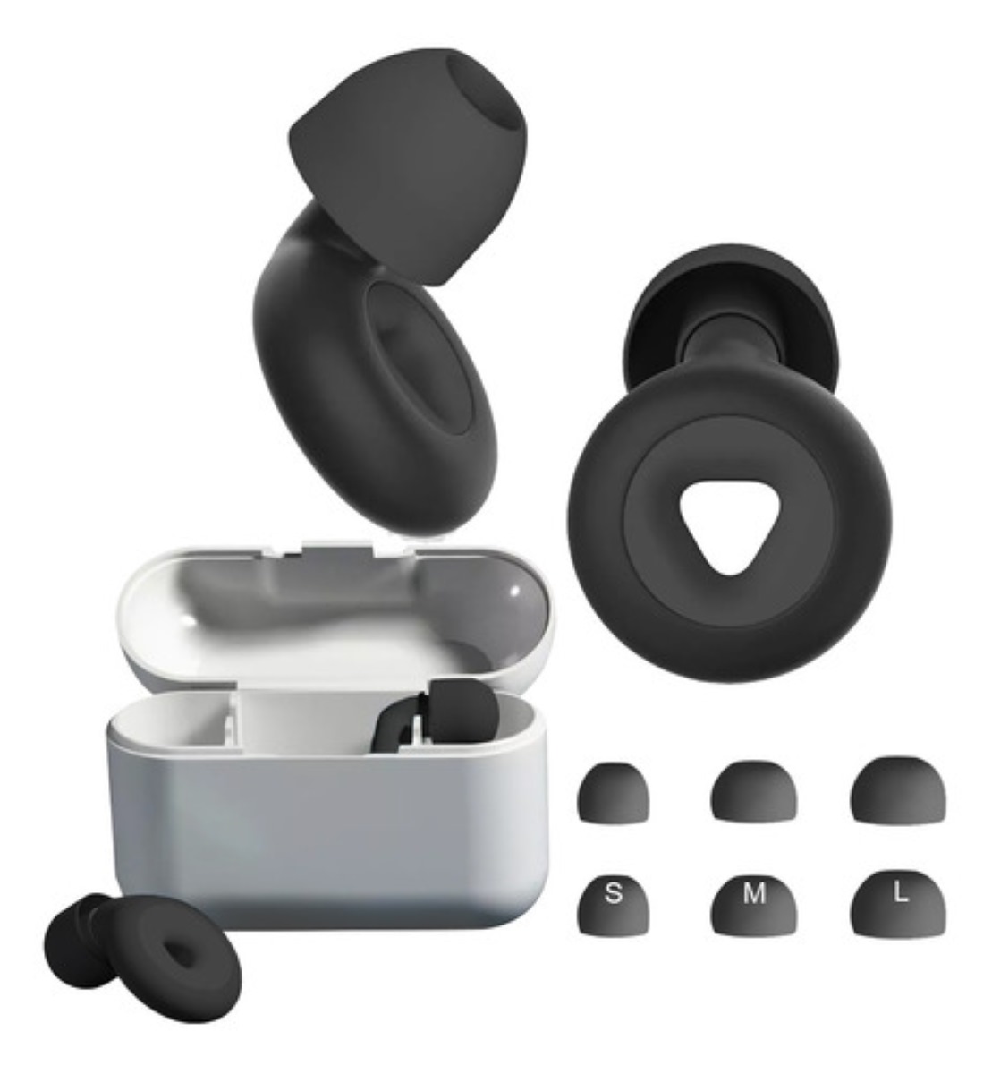 Tapones Dormir Para Oídos Con Reducción De Ruido 25db negros
