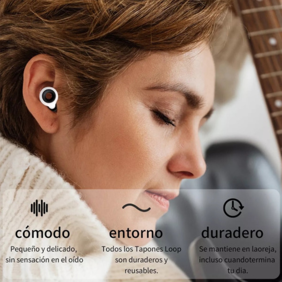 Tapones Dormir Para Oídos Con Reducción De Ruido 25db negros