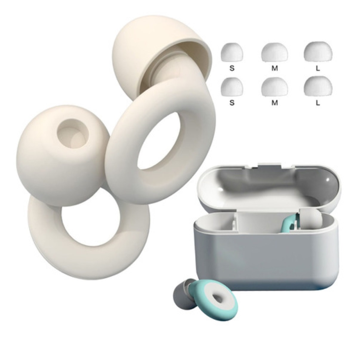 Tapones Dormir Para Oídos Con Reducción De Ruido 25db blancos