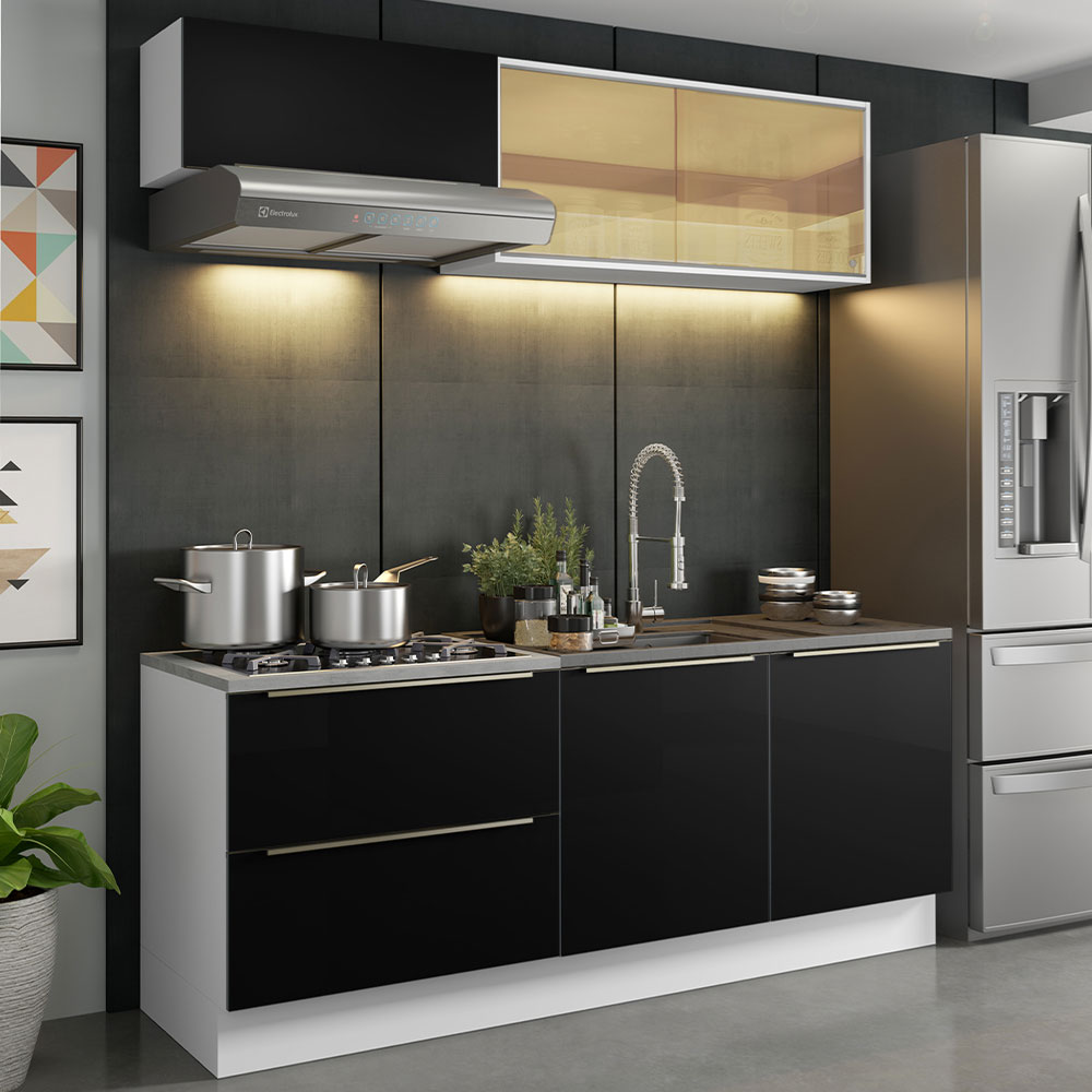 Cocina Integral Completa Modular Madesa Lux 200cm BN 01.