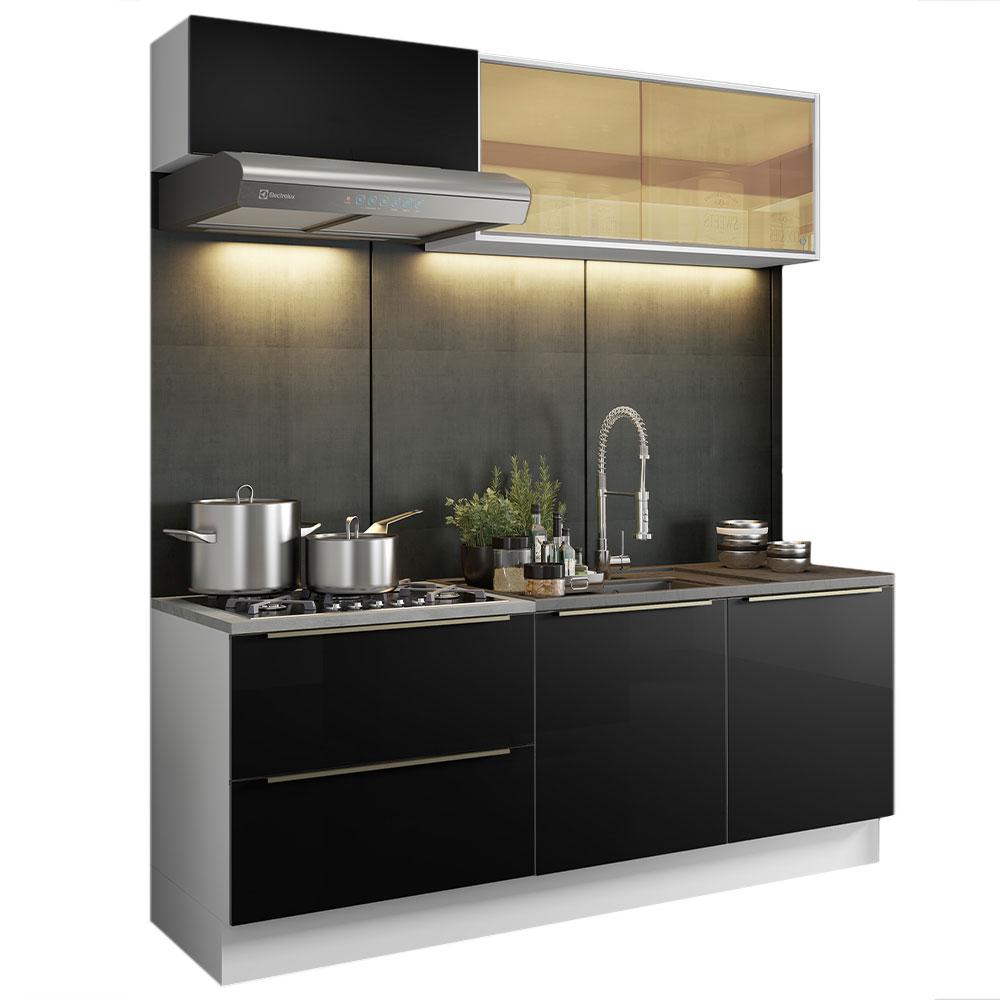 Cocina Integral Completa Modular Madesa Lux 200cm BN 01.