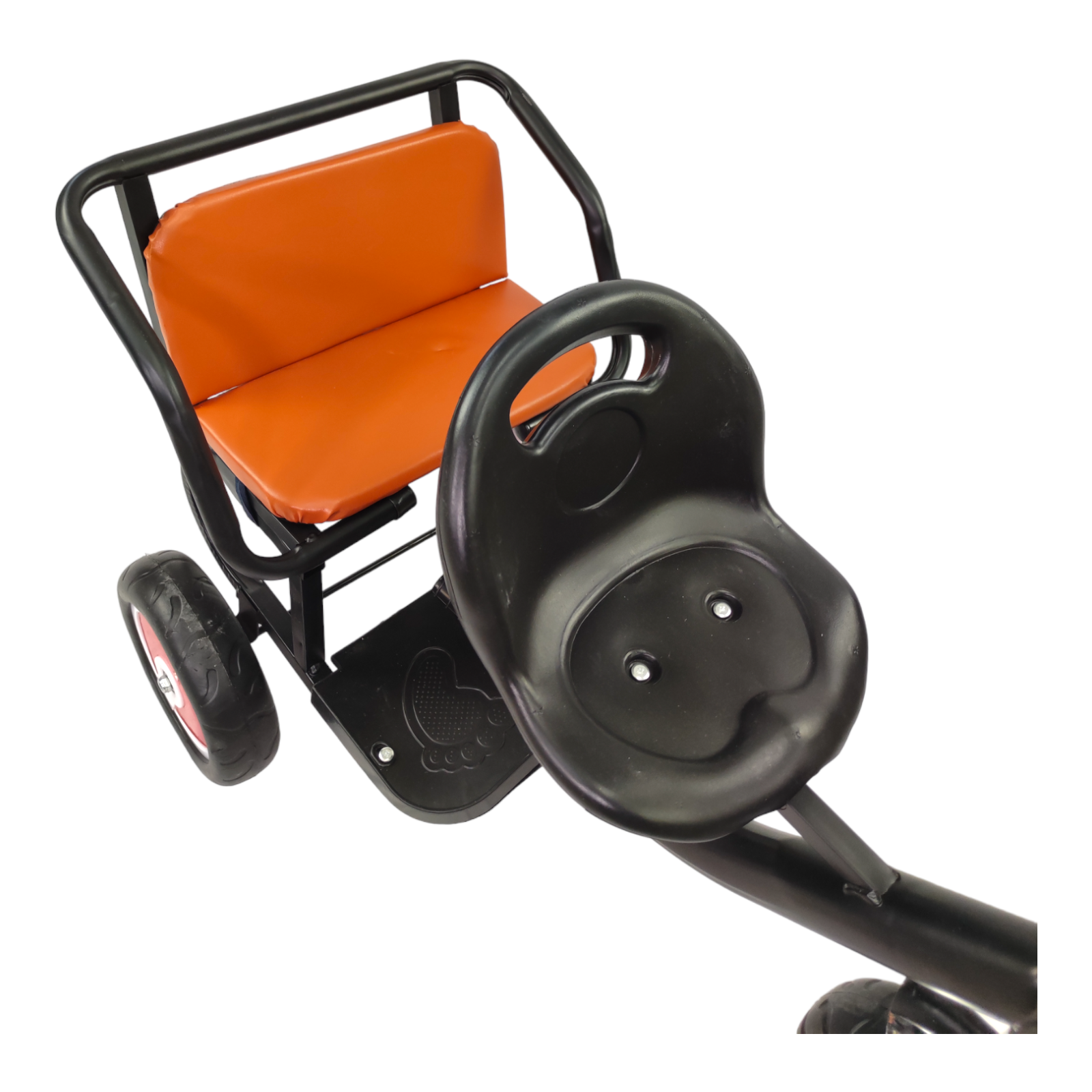 Triciclo para Niños Infantil Con Dos Asientos y Canasto  - Negro.