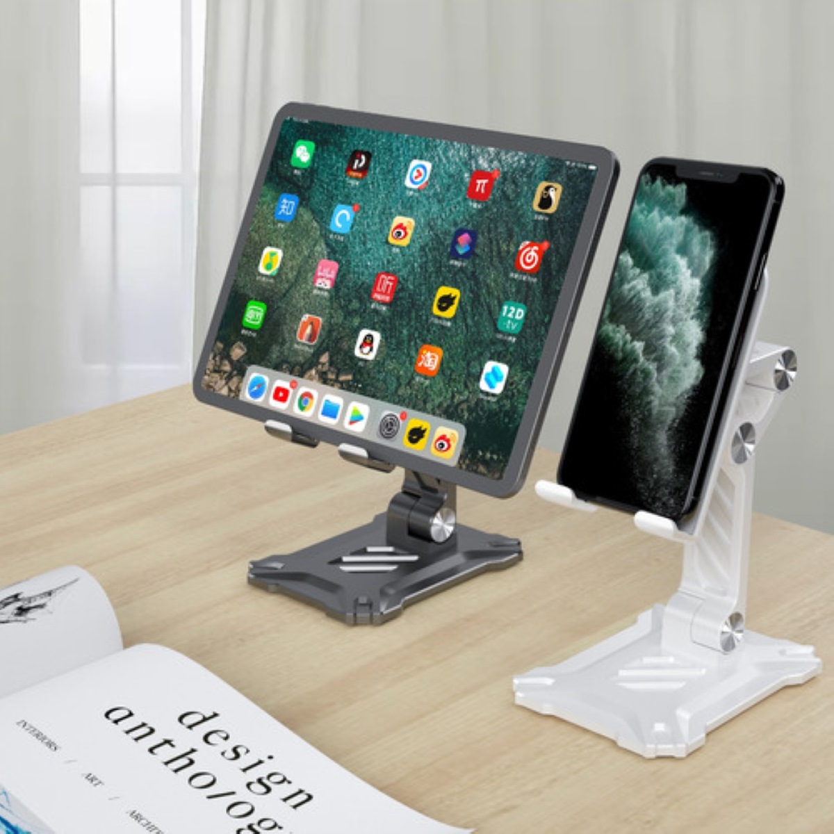 Soporte Plegable Para Teléfono De Escritorio De Oficina