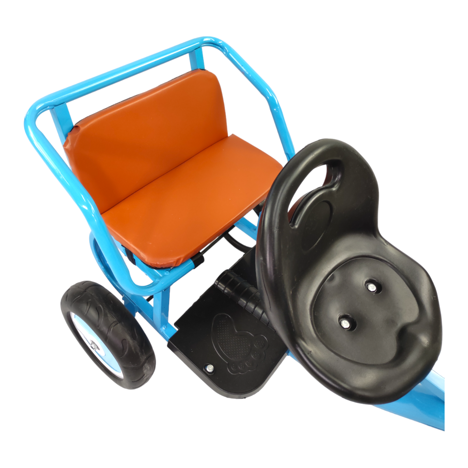 Triciclo para Niños Infantil Con Dos Asientos y Canasto  - Azul.