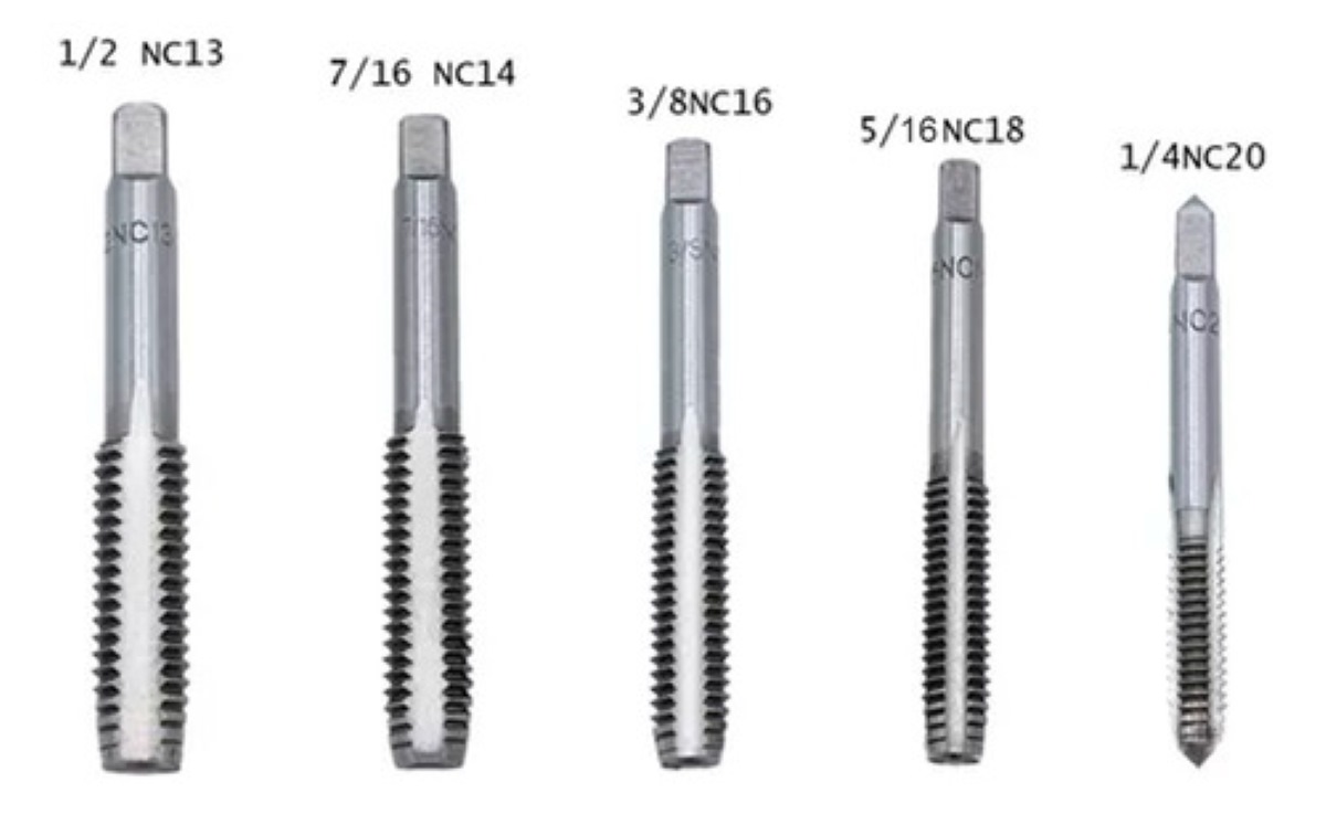 Kit Broca Machuelo Estandar Roscador 1/4 - 1/2 Pulgada 6 Pzs