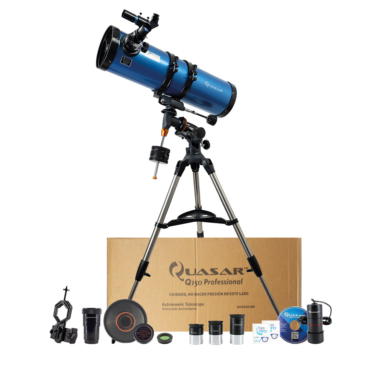 Telescopio Quasar Professional Q150 561x Con Adaptador Smartphone.