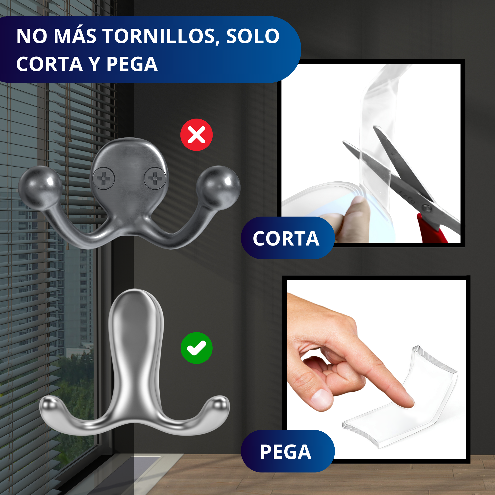Cinta Doble Cara Adhesiva Ecomlab Transparente Nano Tape 5 Metros.