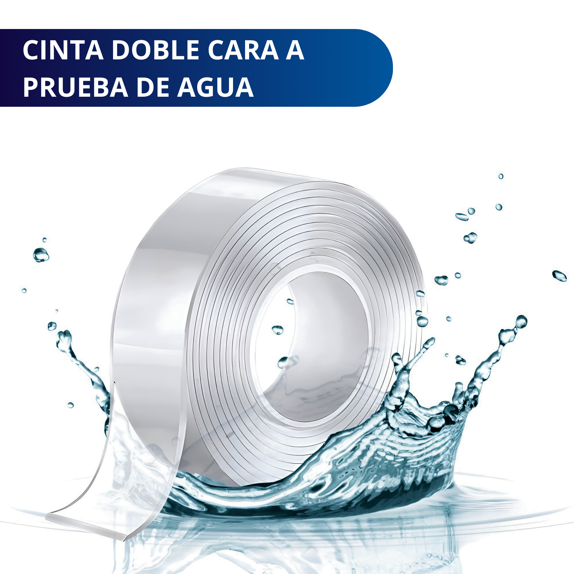Cinta Doble Cara Adhesiva Ecomlab Transparente Nano Tape 5 Metros.