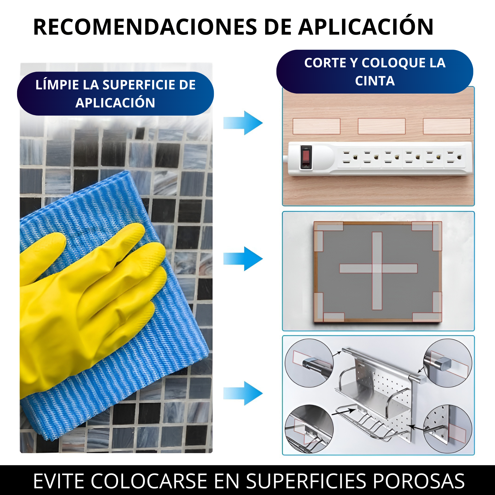 Cinta Doble Cara Adhesiva Ecomlab Transparente Nano Tape 5 Metros.