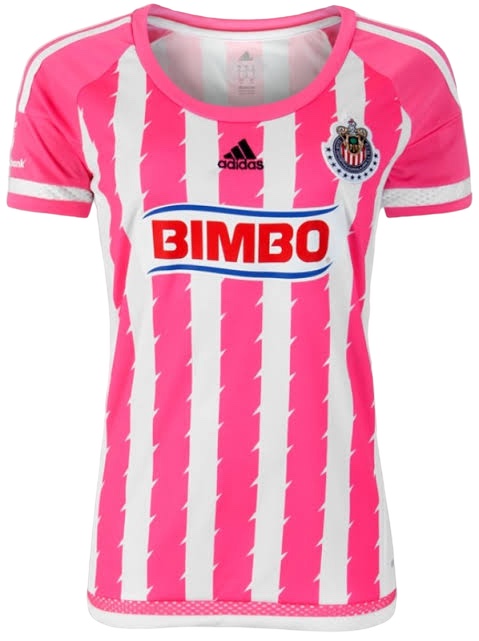 Jersey Original Adidas de Dama mujer Chivas Rayadas de Guadalajara PINK.