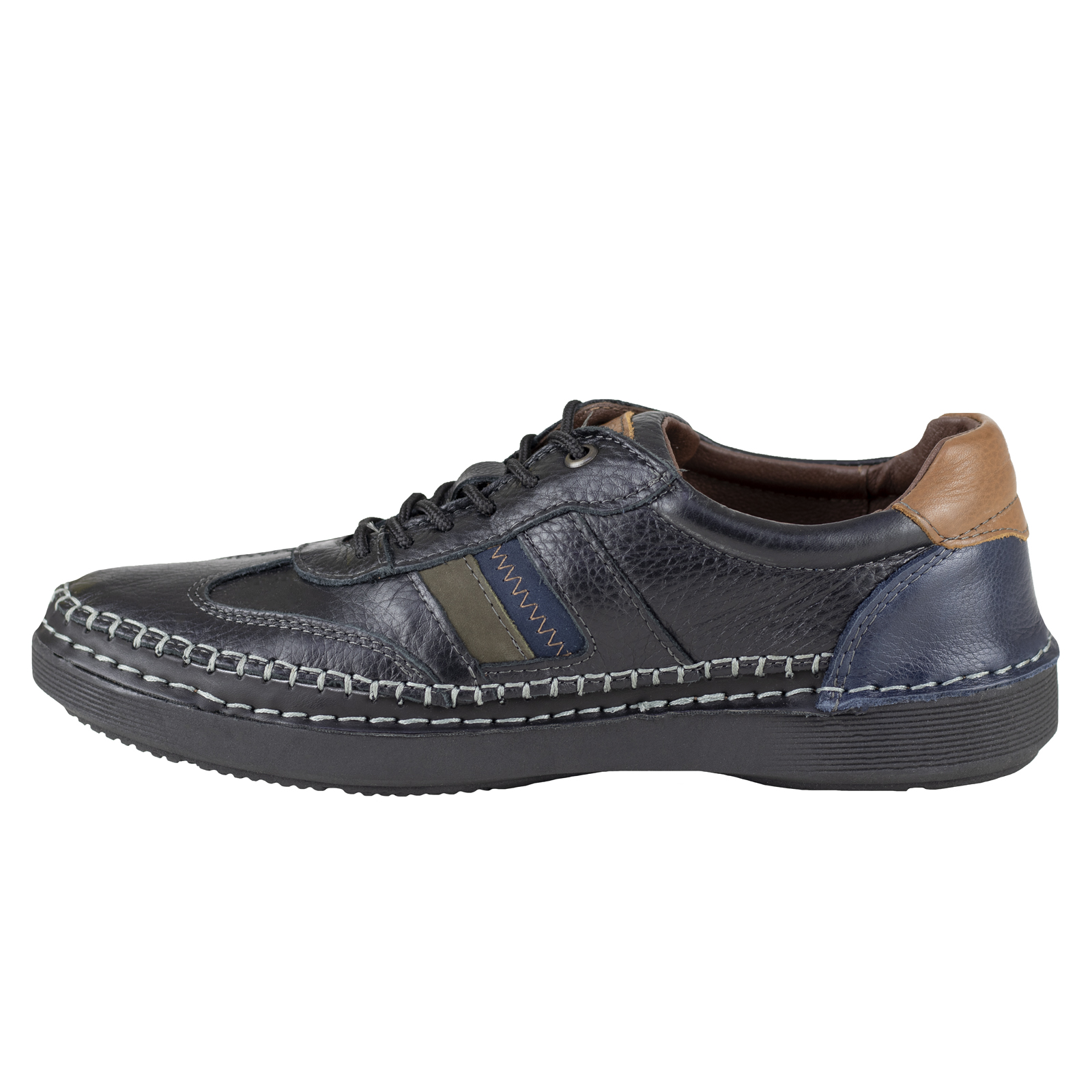 Zapato Negro Para Hombre Derby Lobo Solo 8154 Confort Urbano.