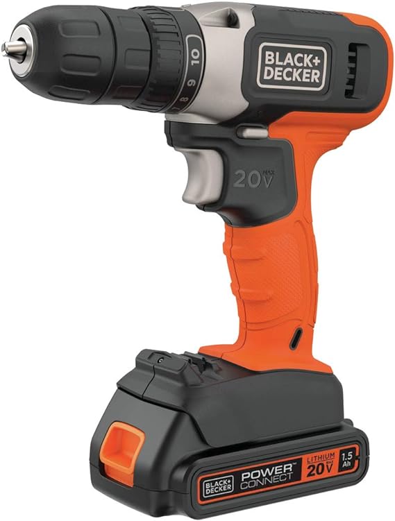 BLACK+DECKER Taladro Atornillador Inalámbrico 20V MAX BCD702C1.