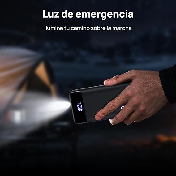 INIU Power Bank 20000mAh, 22.5W Carga Rápida Bateria Portatil PD3.0 QC4.0, USB C Pila Portatil de 3 Salidas,