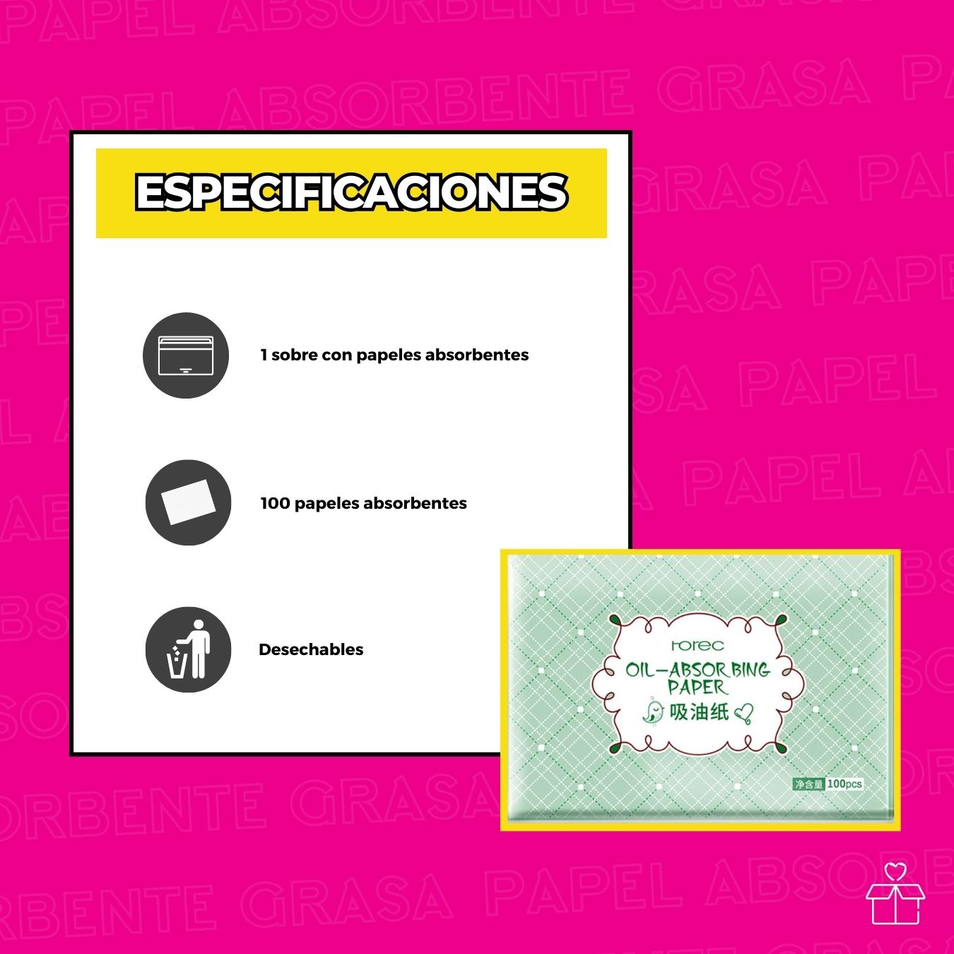 Papel Te Verde Absorbente De Grasa Facial.