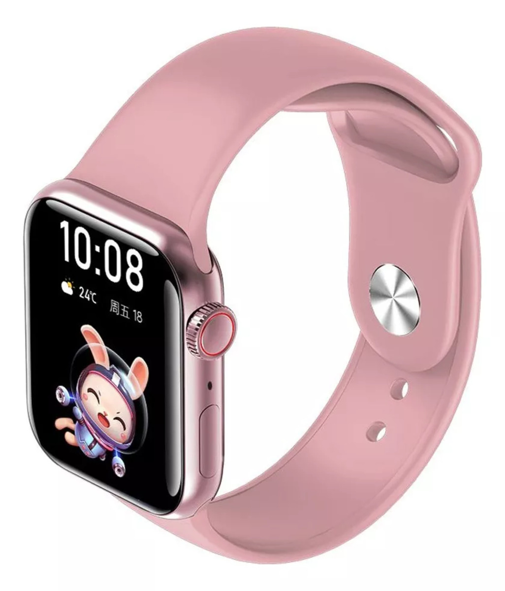 Reloj Inteligente Smartwatch X9+ Pro 2 Fralugio: Mide Glucosa, ECG y Notificaciones ROSA 