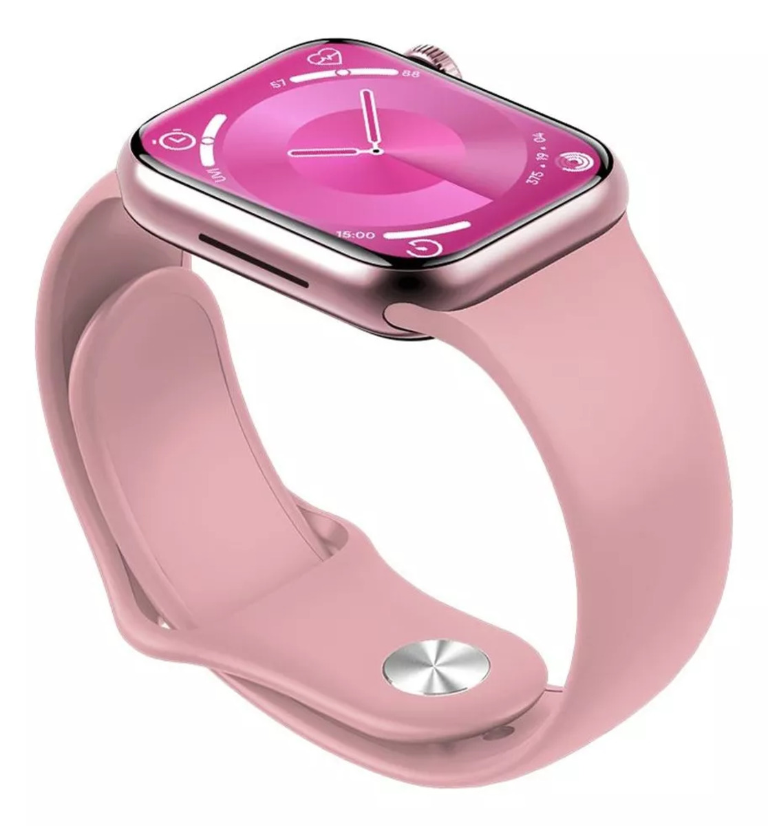 Reloj Inteligente Smartwatch X9+ Pro 2 Fralugio: Mide Glucosa, ECG y Notificaciones ROSA 