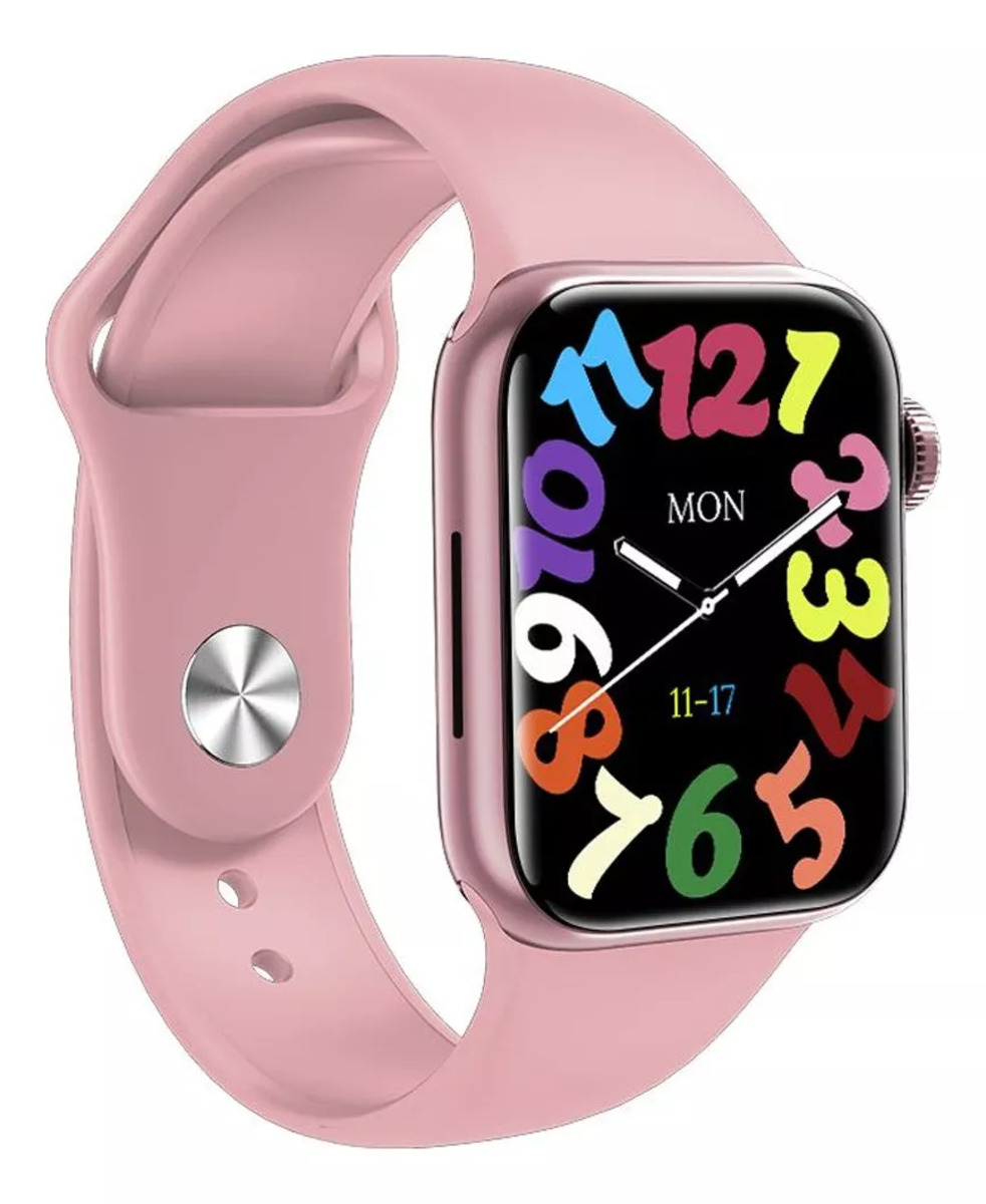 Reloj Inteligente Smartwatch X9+ Pro 2 Fralugio: Mide Glucosa, ECG y Notificaciones ROSA 