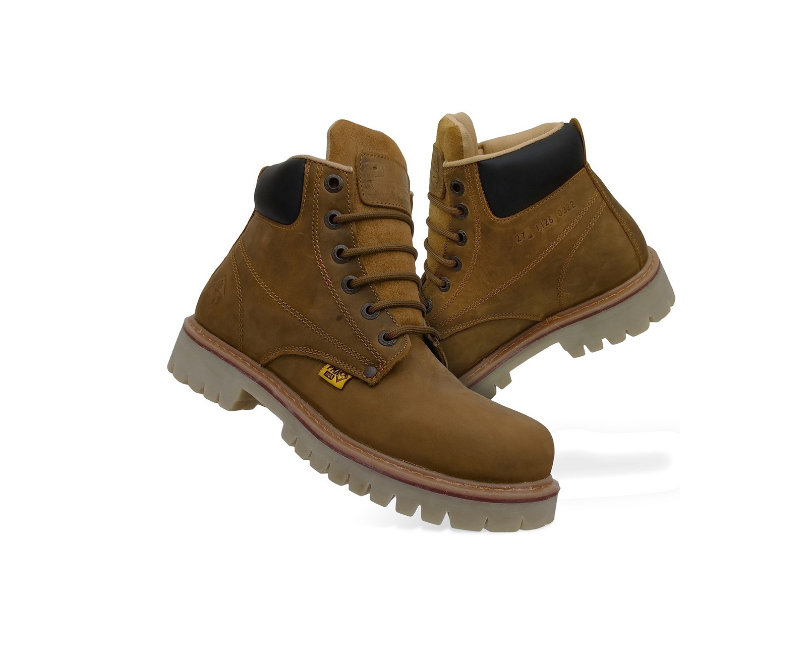 Bota De Trabajo Industrial Pma 136 Sin Casquillo Crazy Miel.