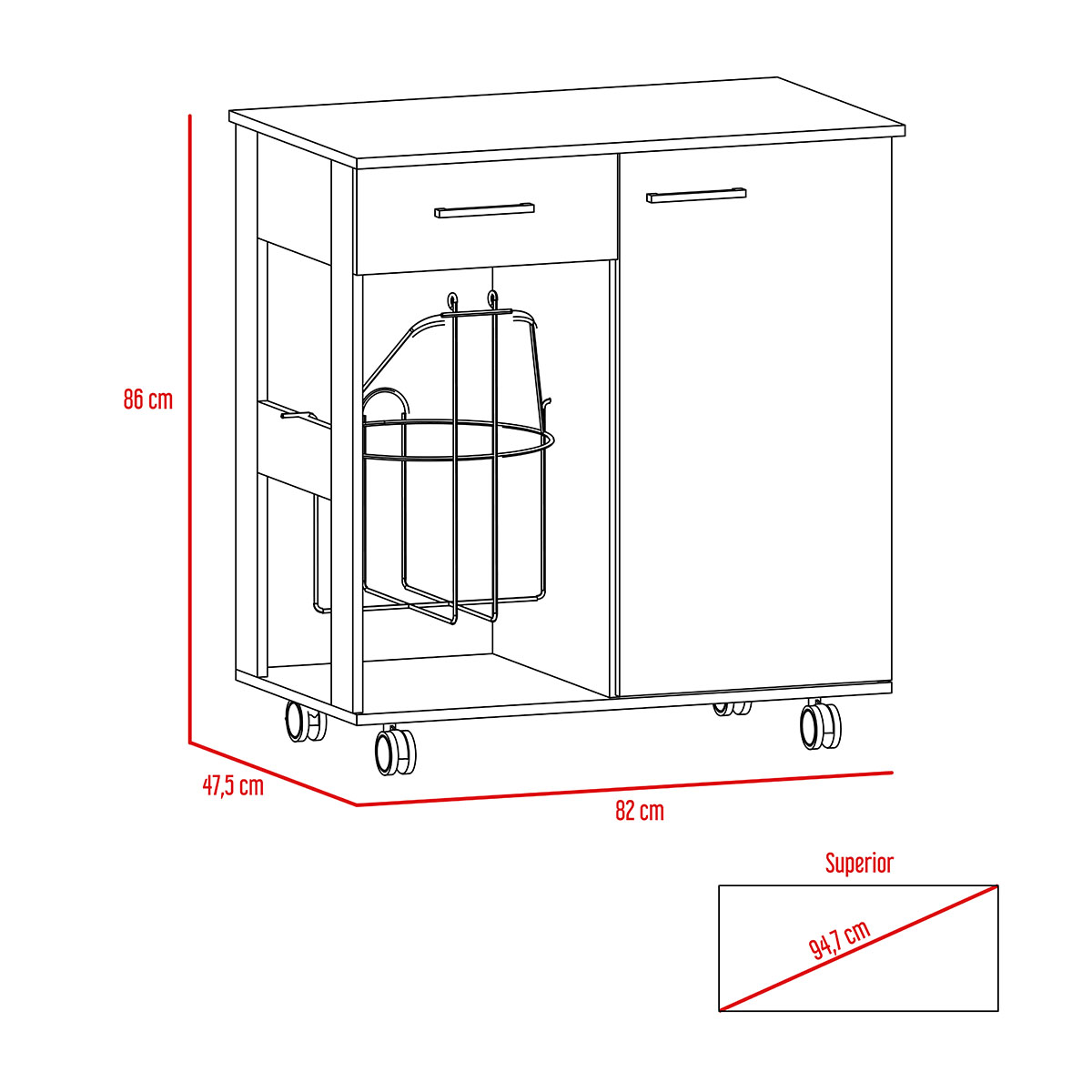 MUEBLE PORTAGARRAFON DE AGUA.