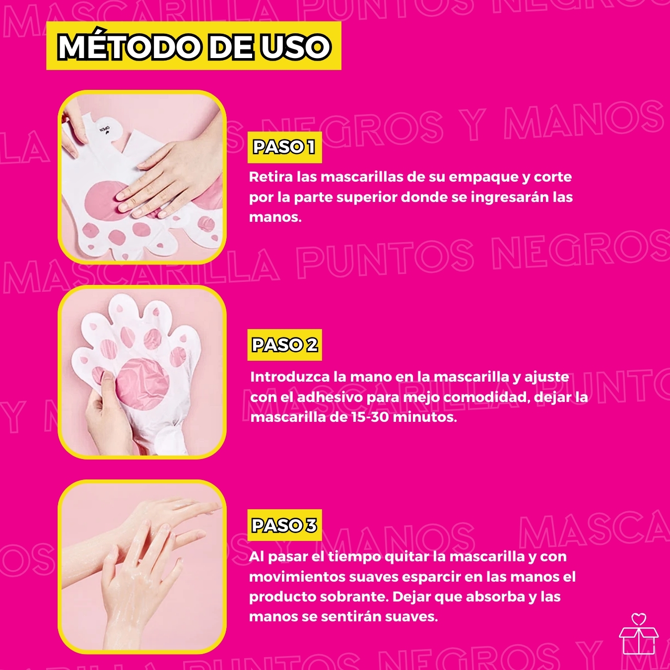 Mascarillas Para Manos Aclarante Nutritiva.