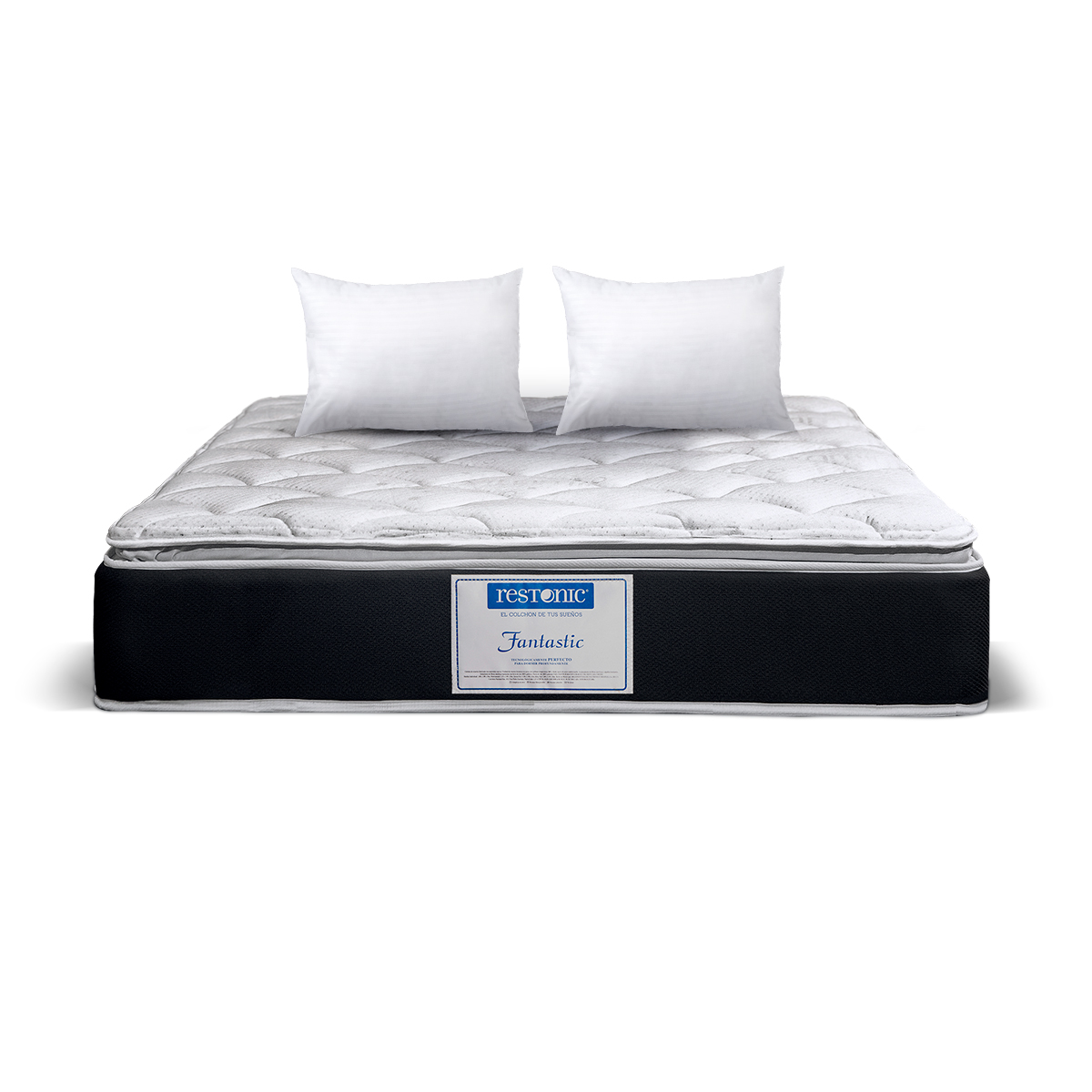 Colchon Restonic Fantastic Matrimonial + 2 Almohadas de Regalo.