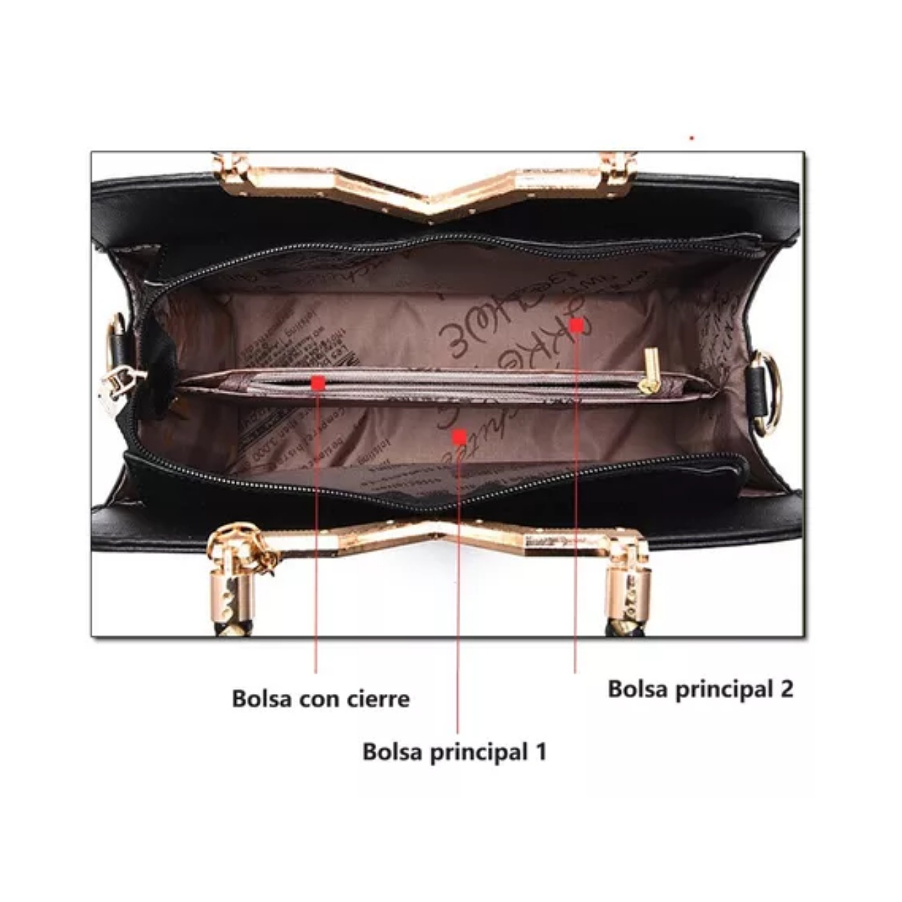 Bolso Negra Dama Elegante Impermeable De Viaje Para Laptop.