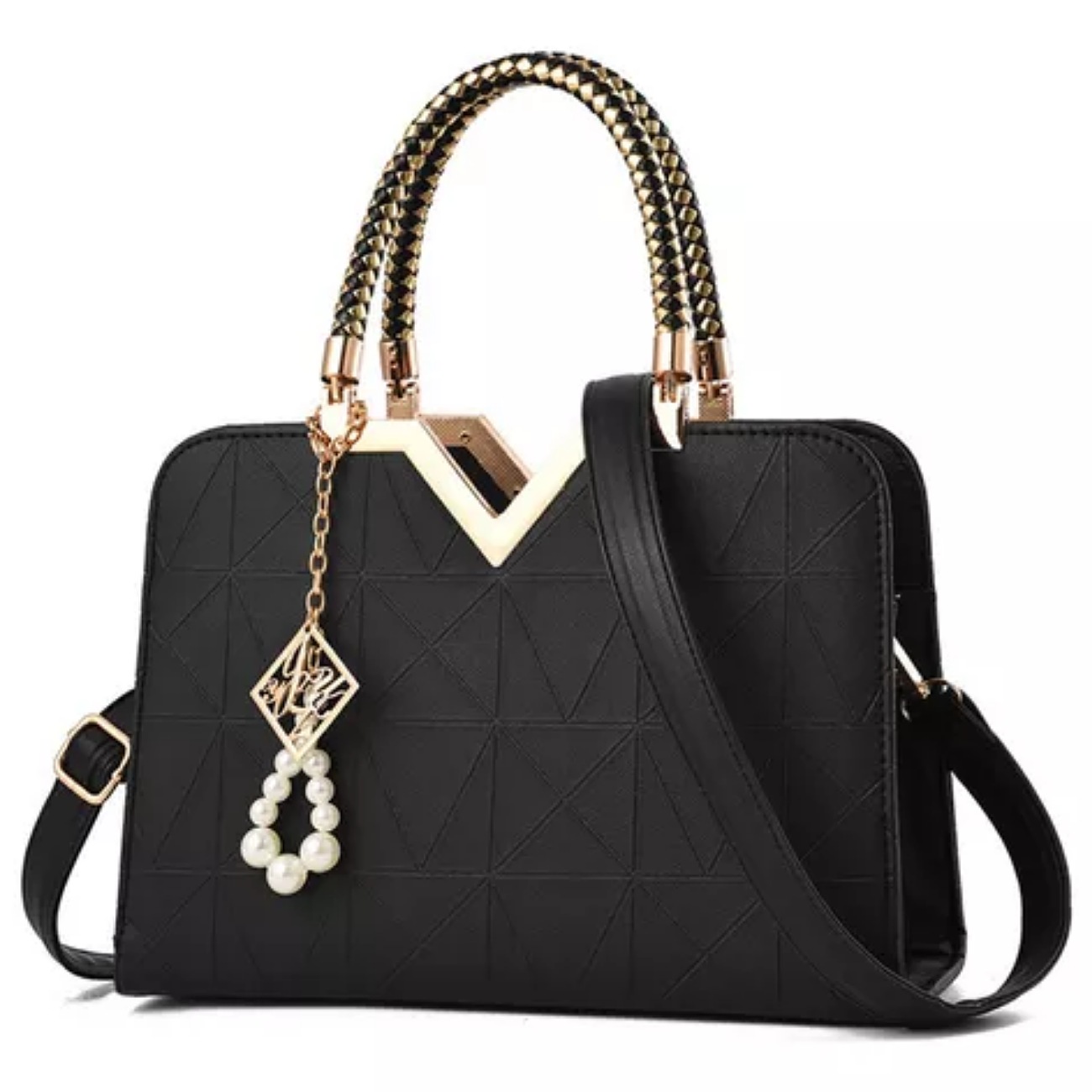 Bolso Negra Dama Elegante Impermeable De Viaje Para Laptop.