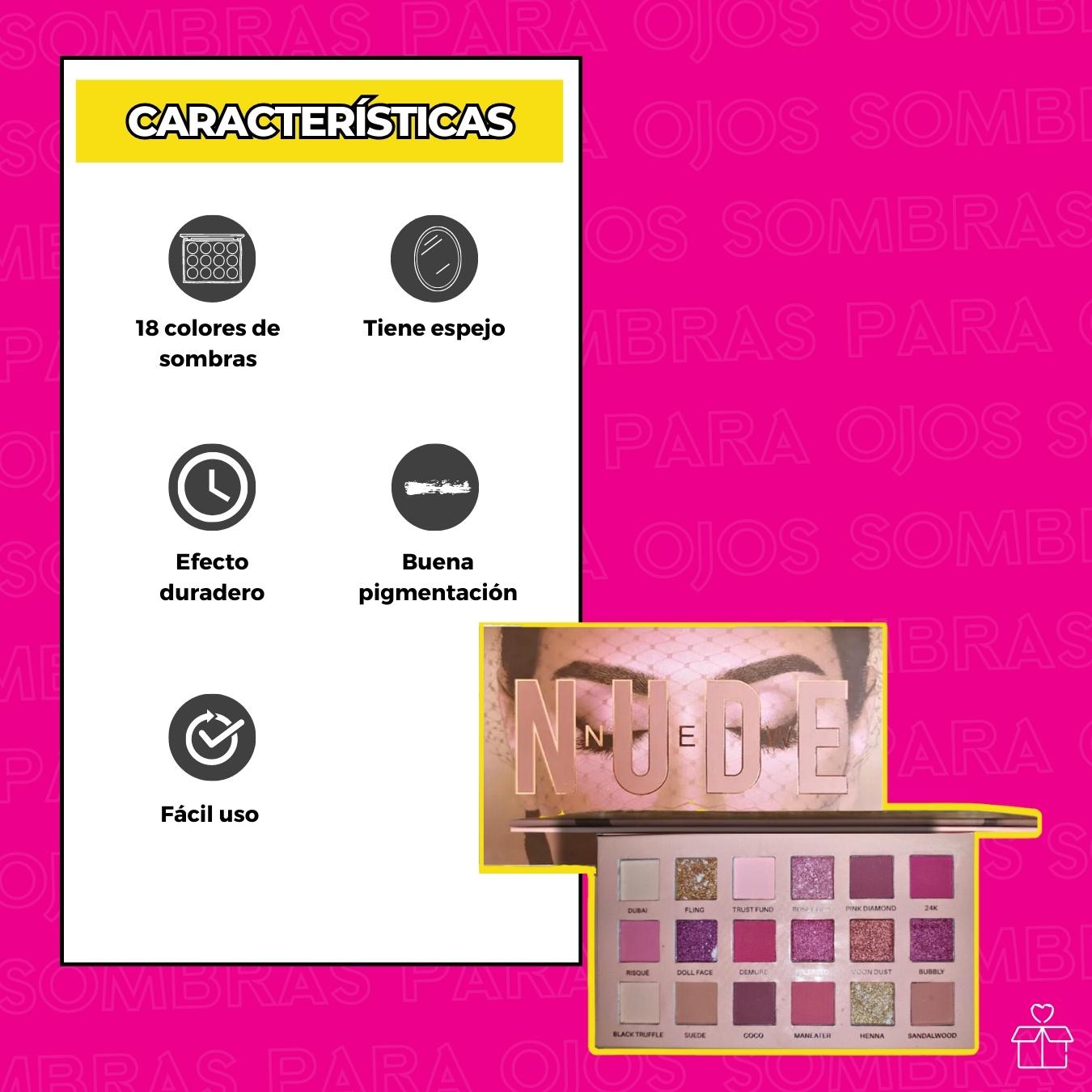Paleta Sombras Nude New 18 Tonos.