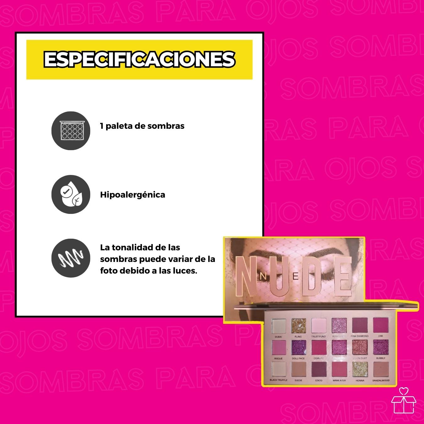 Paleta Sombras Nude New 18 Tonos.