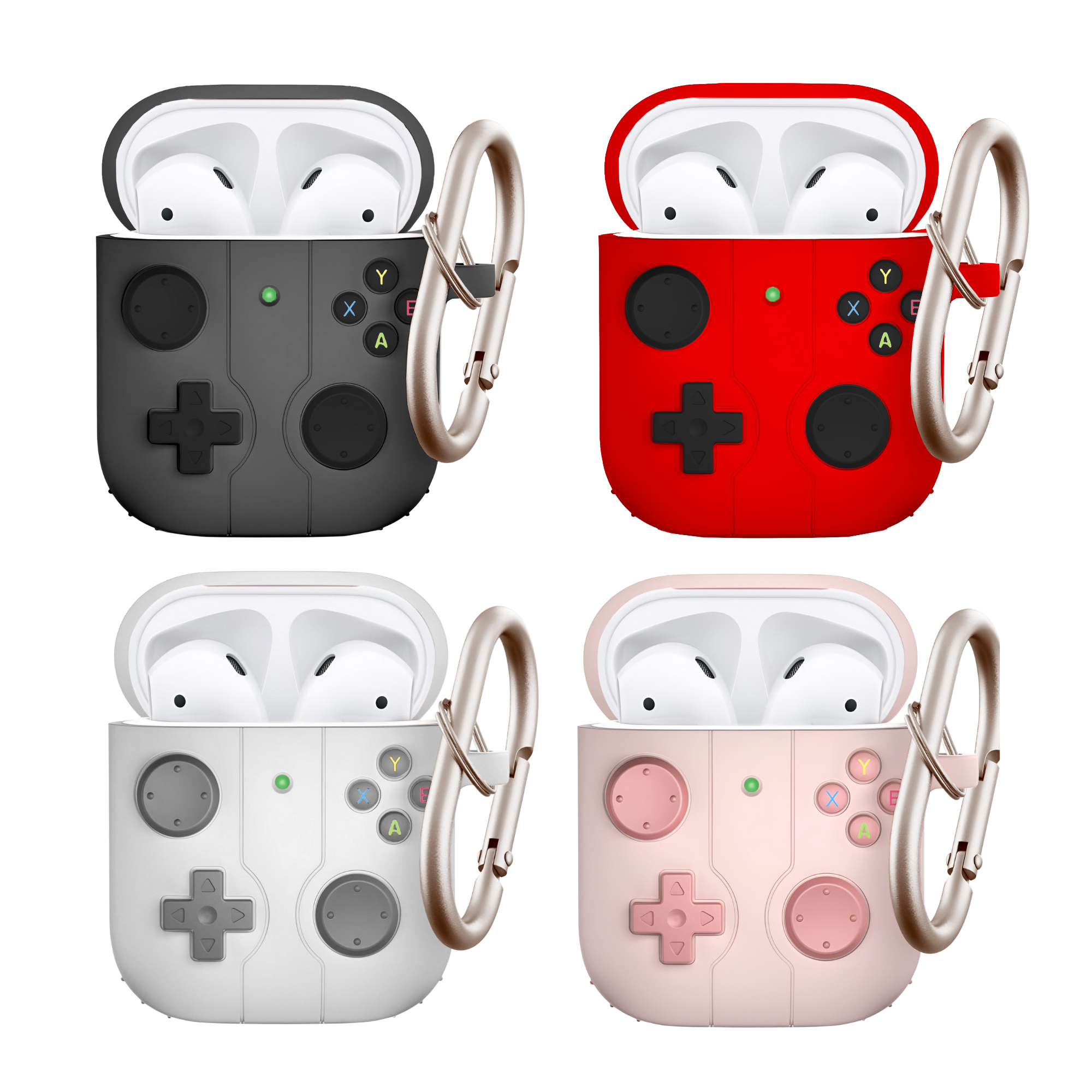 FUNDA PARA AIRPODS CARCASA ECOMLAB GAMER TODO LOS MODELOS (ROSA).