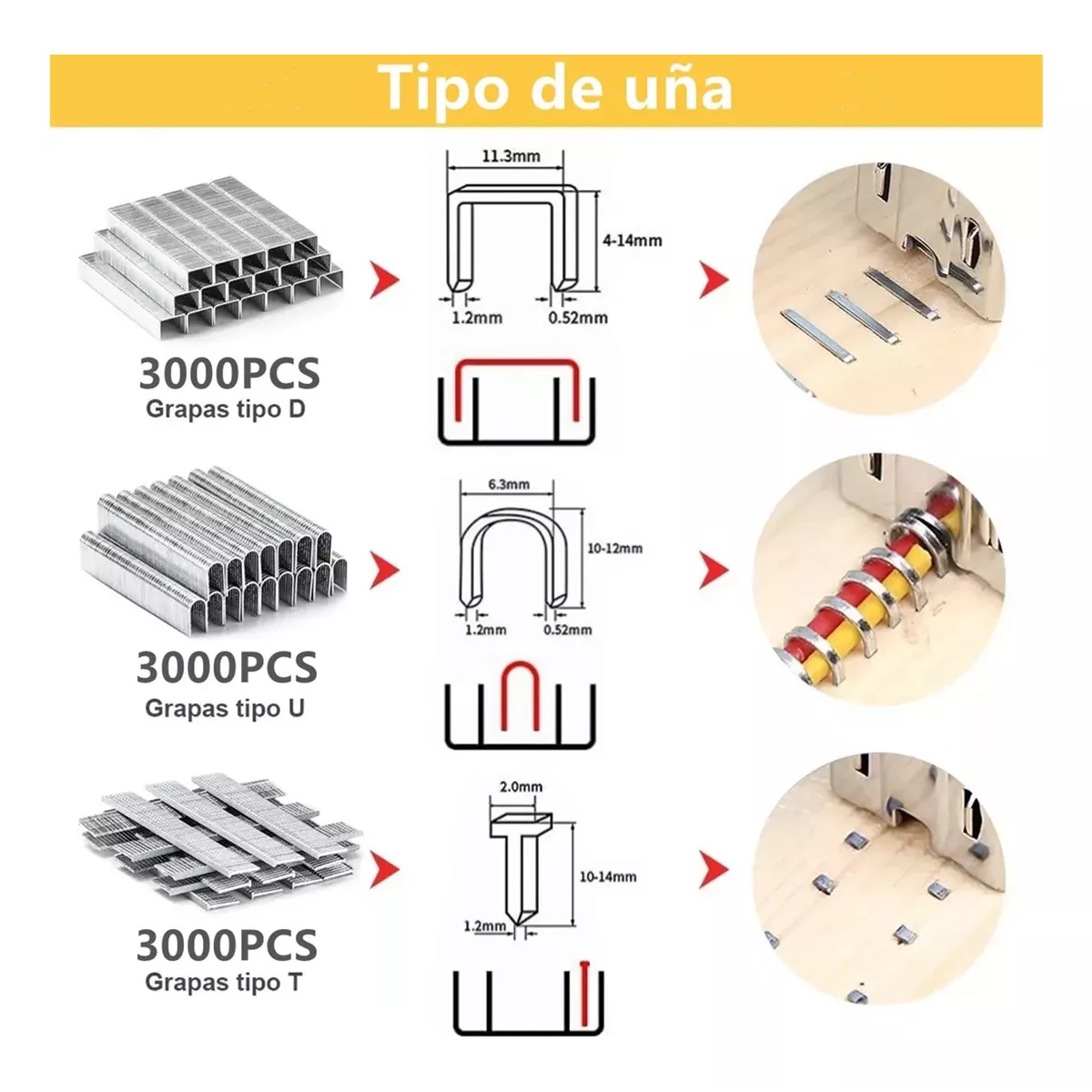 Kit Engrapadora Tipo Pistola Para Tapiceria, 9000 Grapas,guantes.